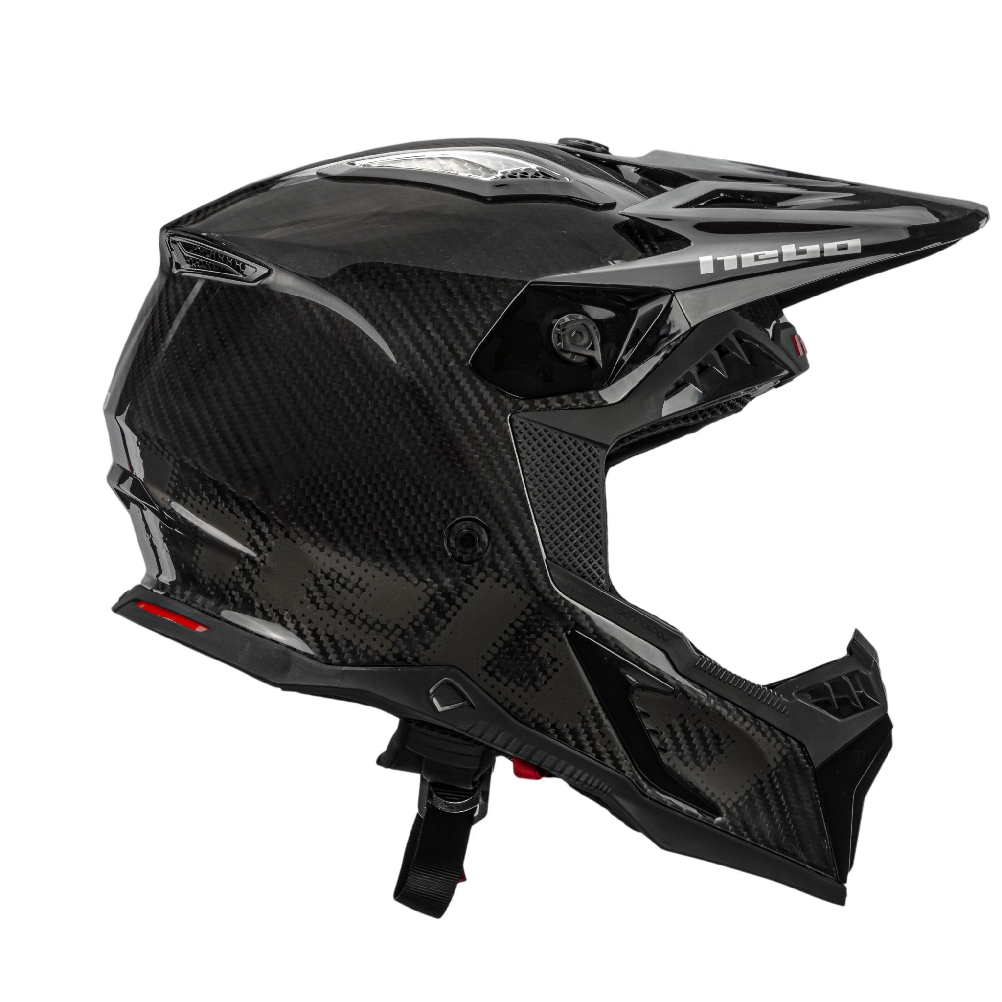hebo-casco-enduro-race-k3-carbon-1200g-fibra-de-carbono-visera-ajustable-y-silve image 1