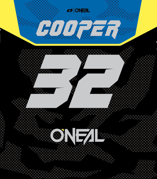 o-neal-hardwear-camo-blue-neon-custom-jersey image 2