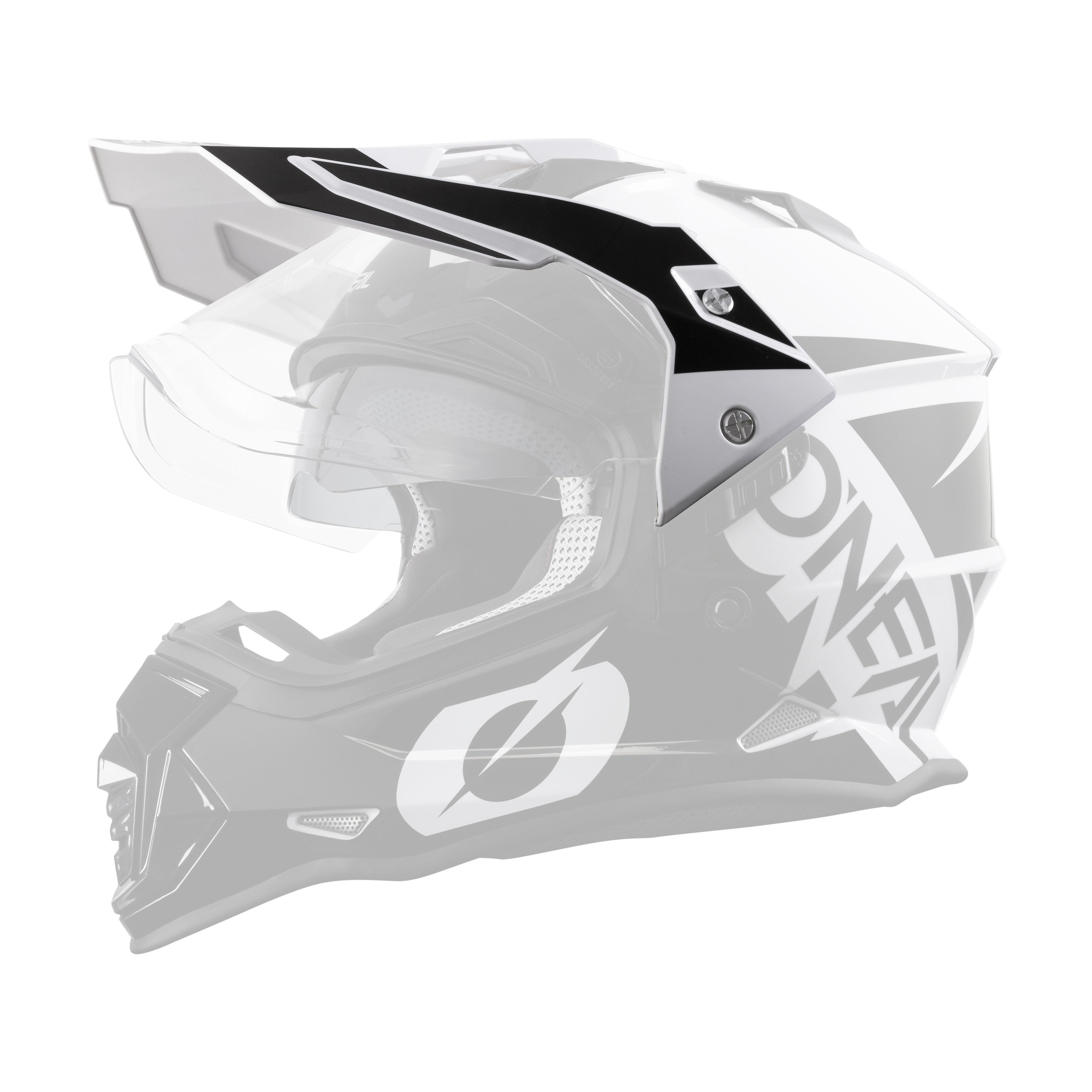 o-neal-sierra-r-replacement-visor-black-white-visera-de-repuesto-para-casco-sier image 1