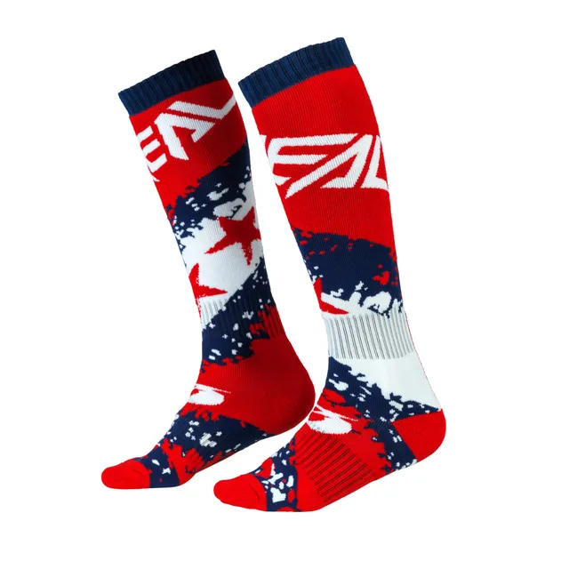 o-neal-pro-mx-stars-calcetines-altos-rojo-azul image 1
