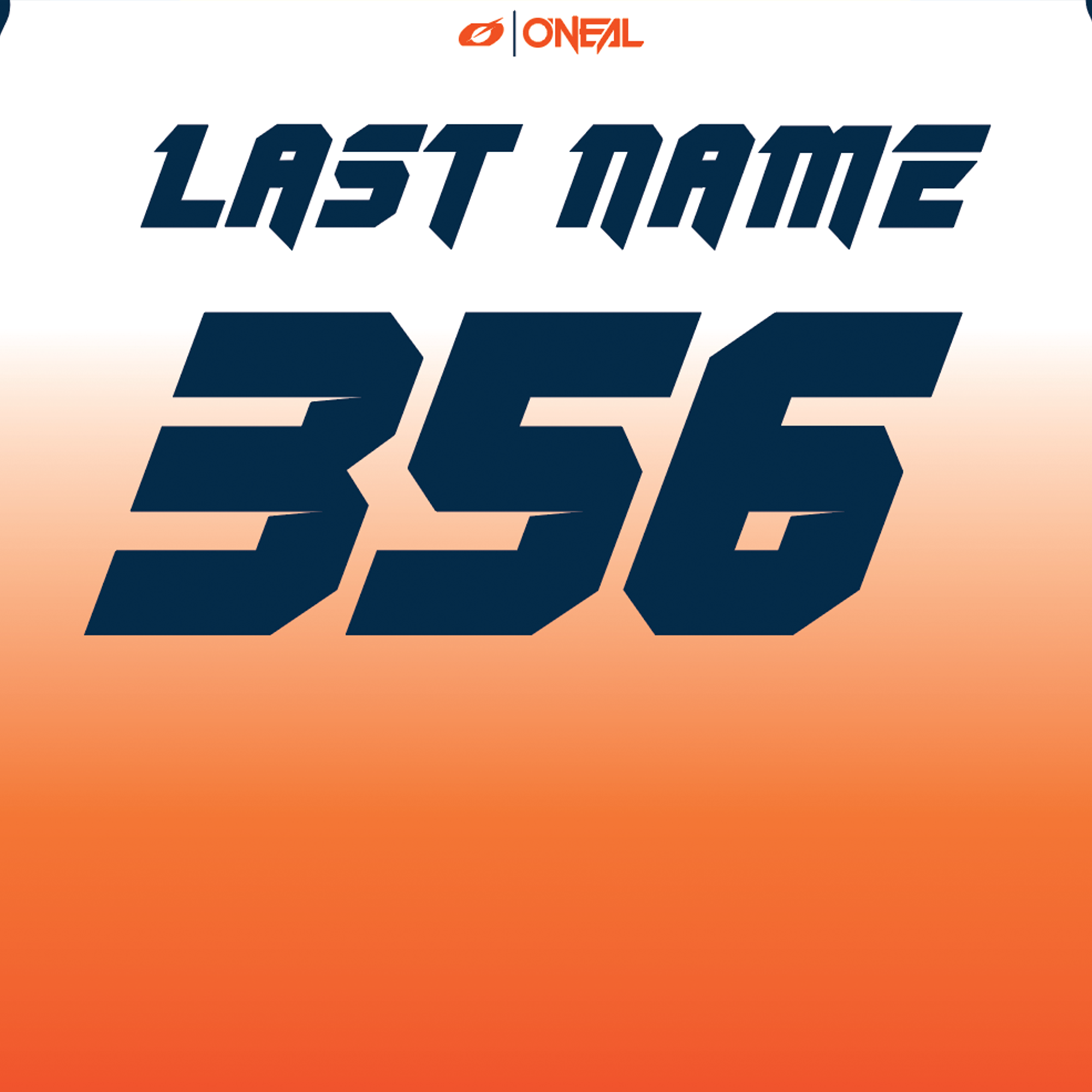 jersey-o-neal-prodigy-55-naranja-blanco-personalizado image 2