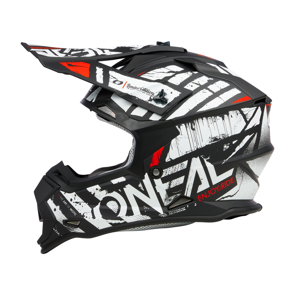 o-neal-2-srs-youth-glitch-casco-de-moto-juvenil-negro-blanco image 2