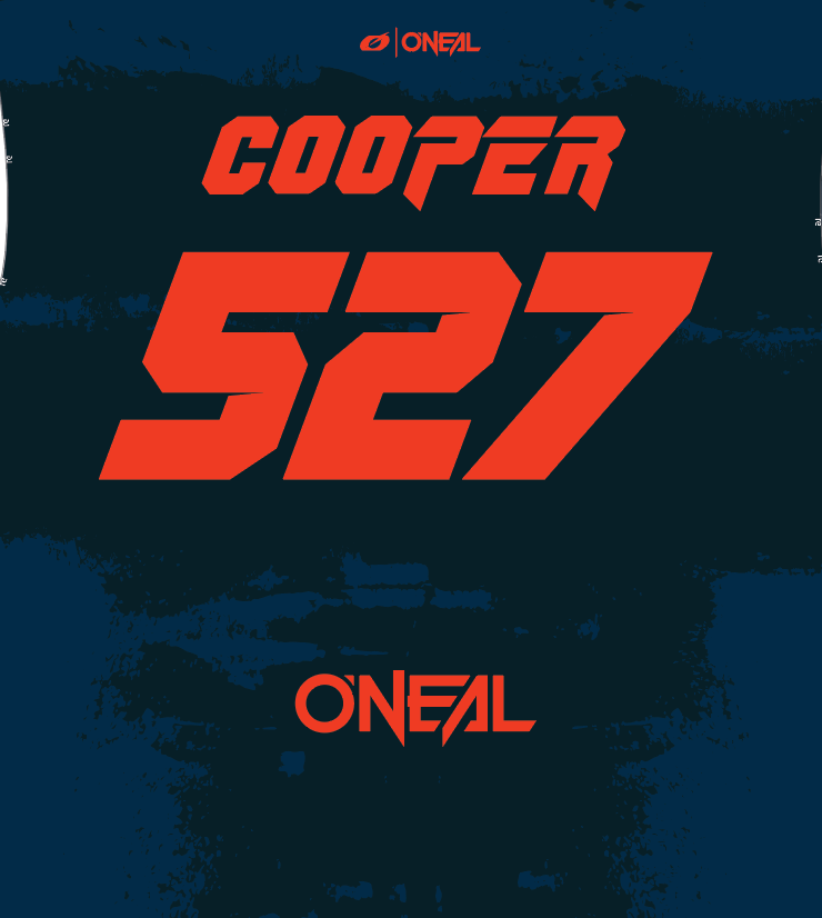 camiseta-o-neal-mayhem-paint-azul-naranja-personalizada-nombre-y-n-mero image 2