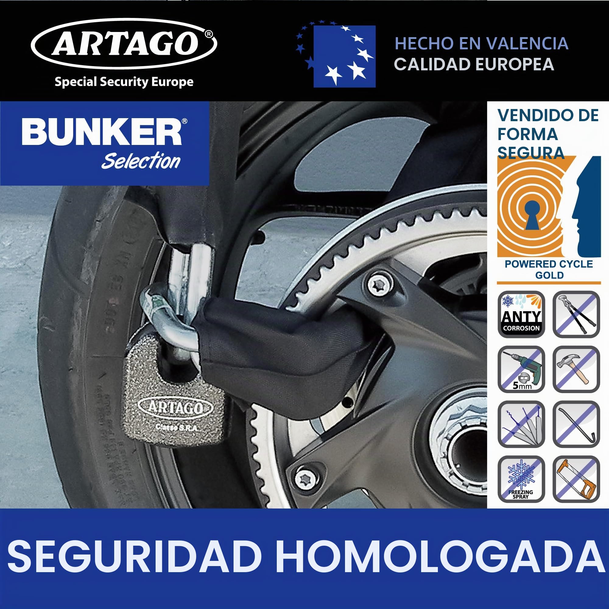 artago-68t100-cadena-antirrobo-moto-15-mm-100-cm-homologada-sold-secure-gold-ace image 2