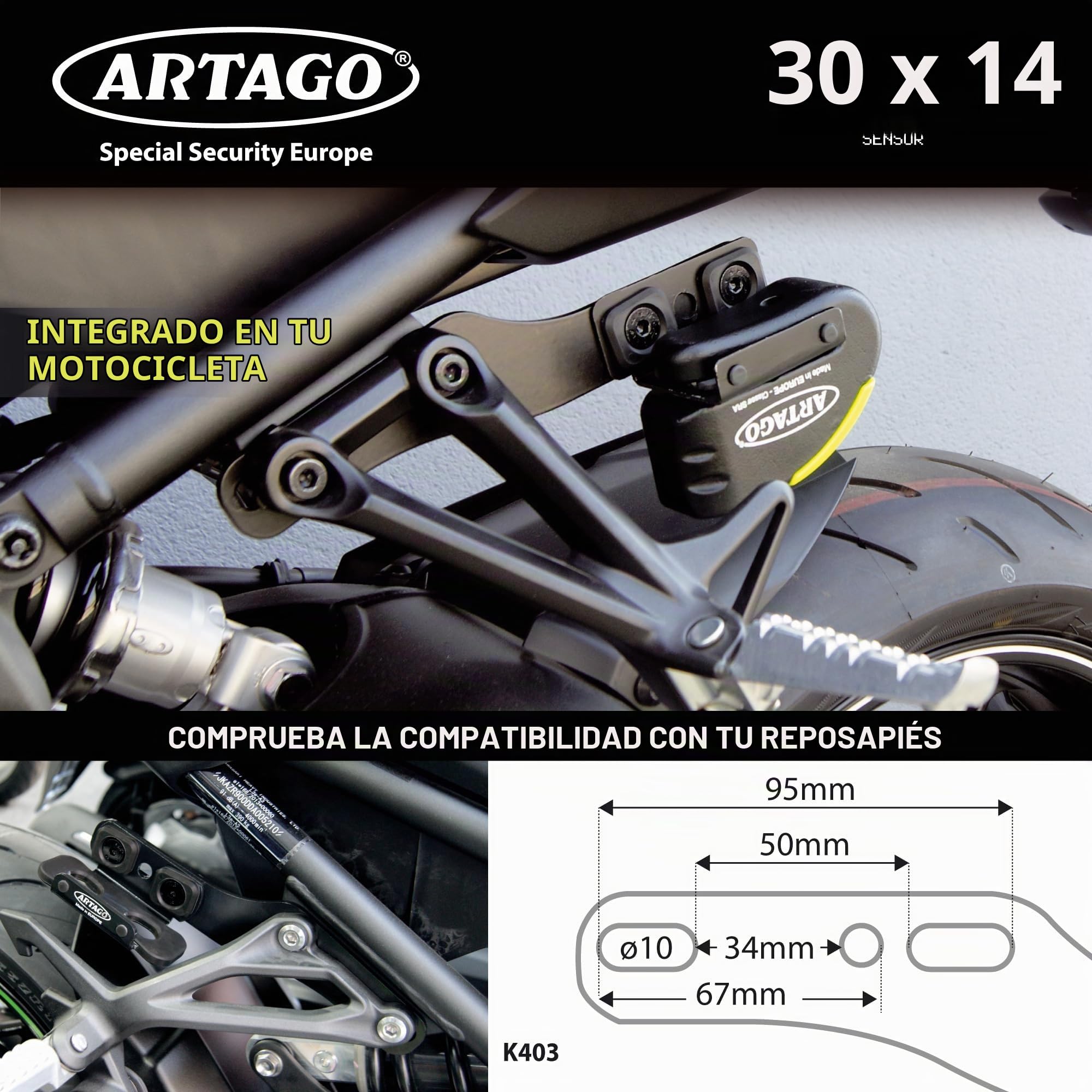 artago-30x3-pack-candado-antirrobo-disco-con-alarma-120db-alta-seguridad-soporte image 2