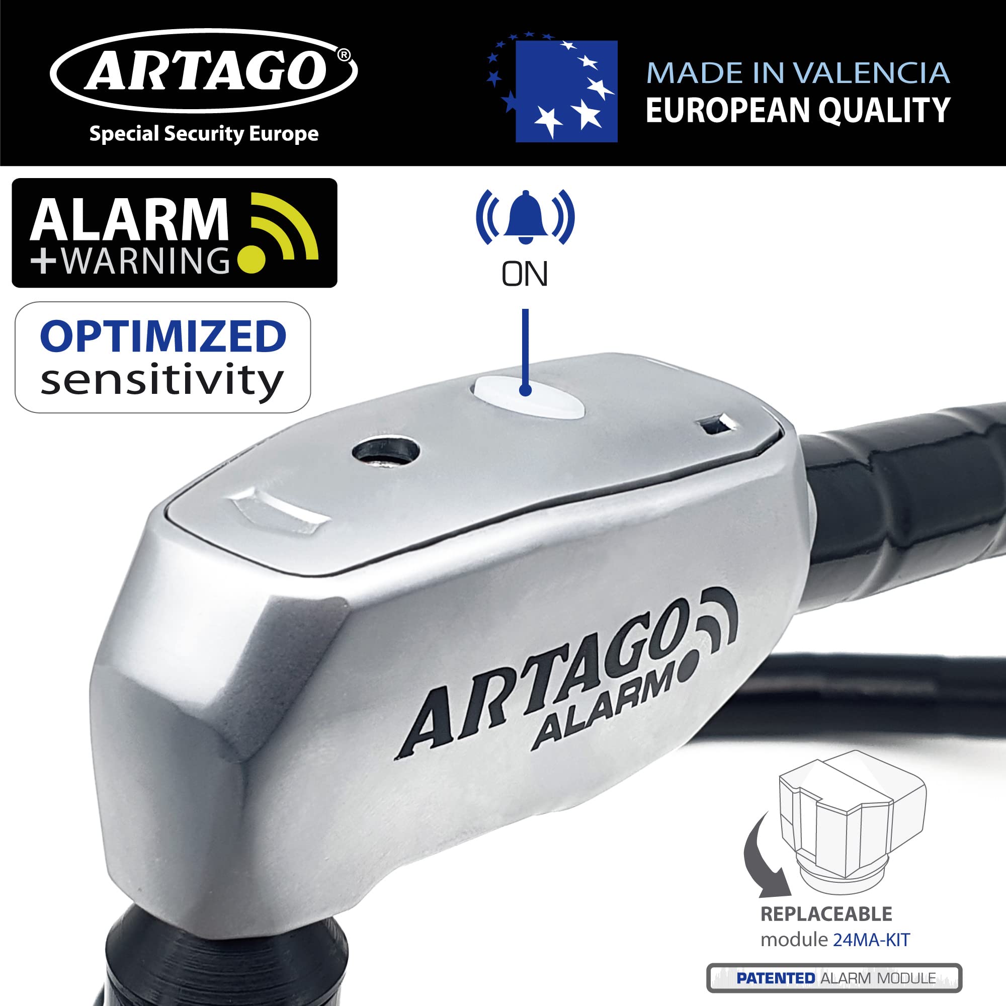 artago-art6100-candado-pit-n-moto-con-alarma-120db-cable-acero-articulado-blinda image 2