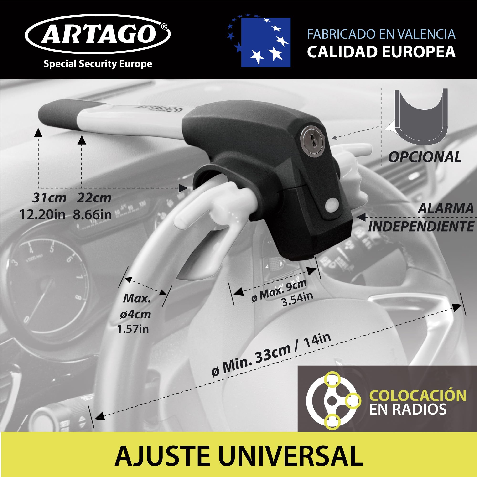 artago-870-barra-antirrobo-para-coche-2en1-con-alarma-120db-y-led-disuasorio image 8