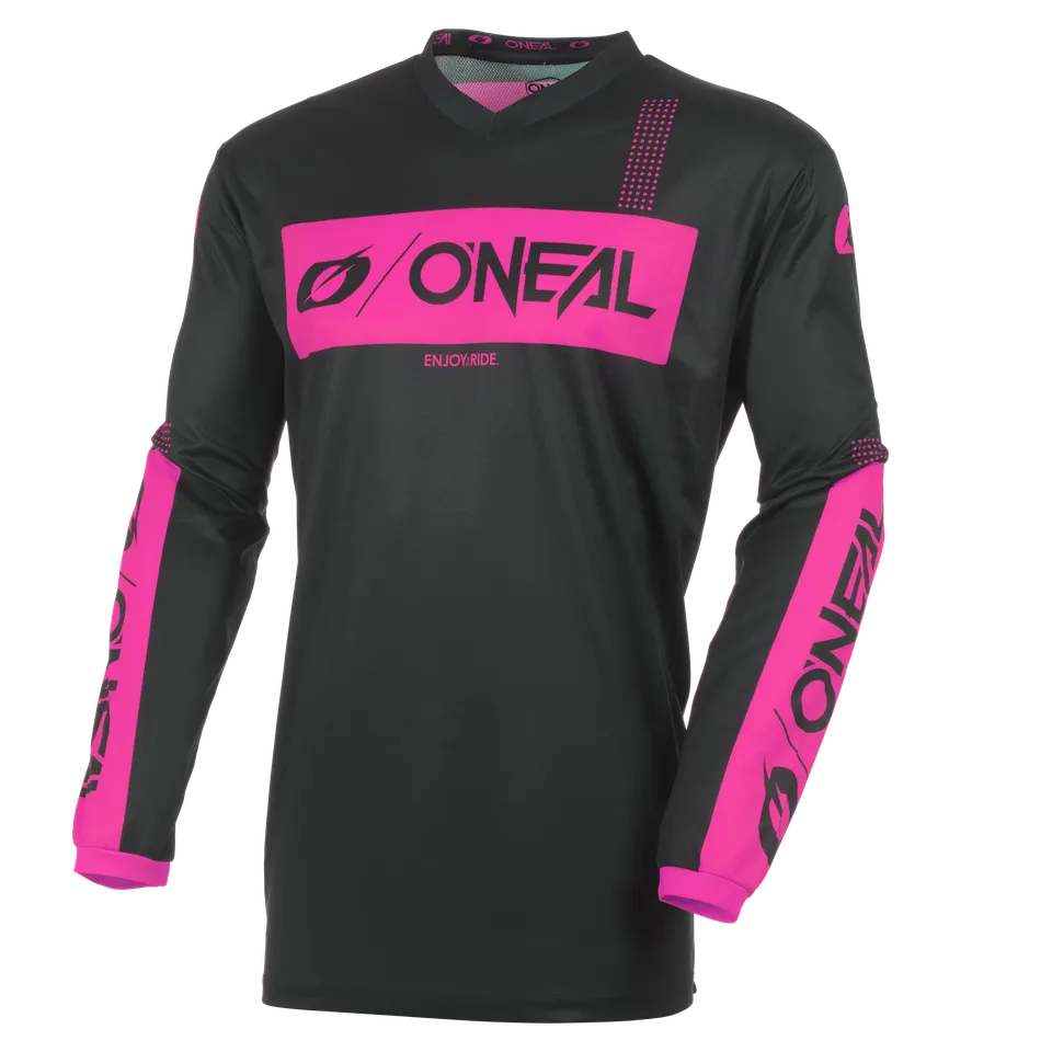 o-neal-youth-girls-element-racewear-jersey-negro-rosa-camiseta-de-moto-para-j-ve image 1
