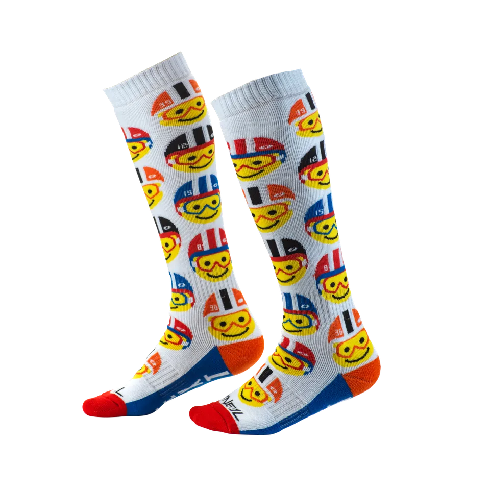 calcetines-o-neal-youth-pro-mx-emoji-racer-talla-nica-altura-rodilla image 1