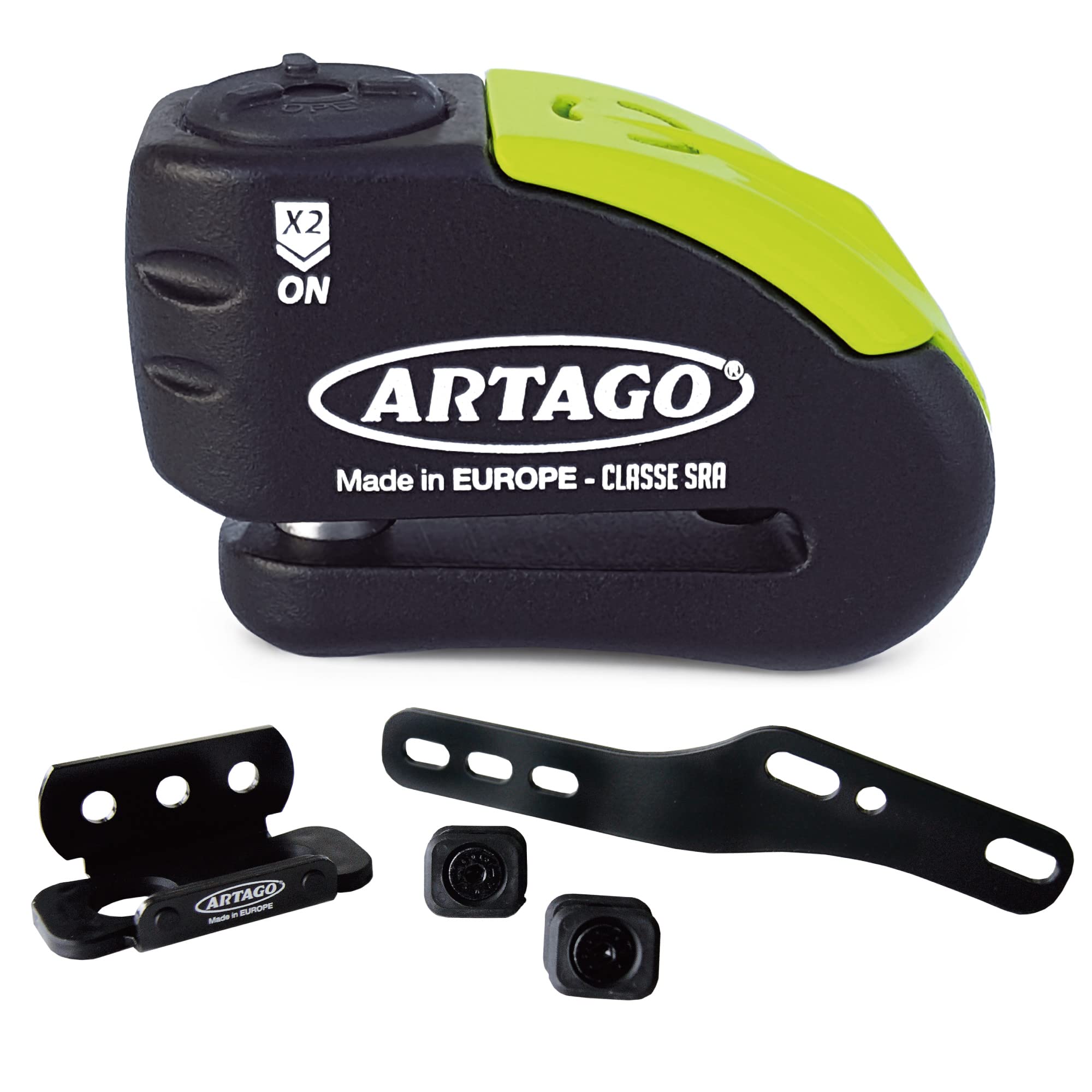 artago-30x7-pack-candado-antirrobo-disco-con-alarma-120db-soporte-honda-cb650f-c image 1