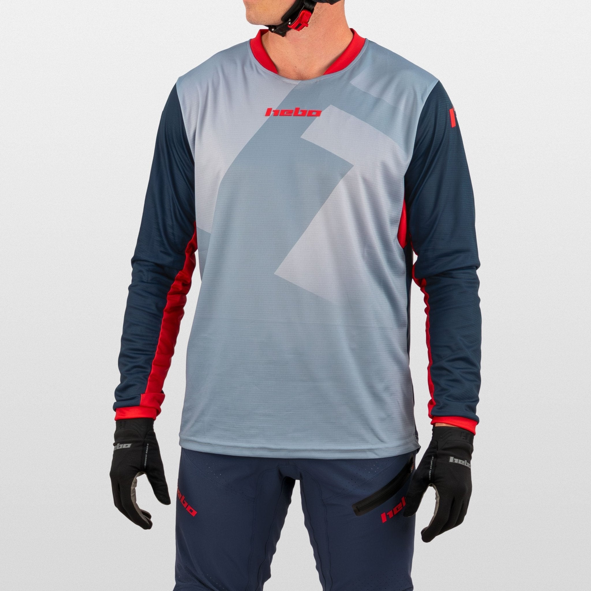 hebo-camiseta-trial-tech-azul-manga-corta-transpirable-upf-50 image 3