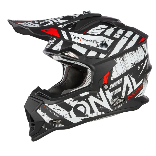 o-neal-2-srs-youth-glitch-casco-de-moto-juvenil-negro-blanco image 1