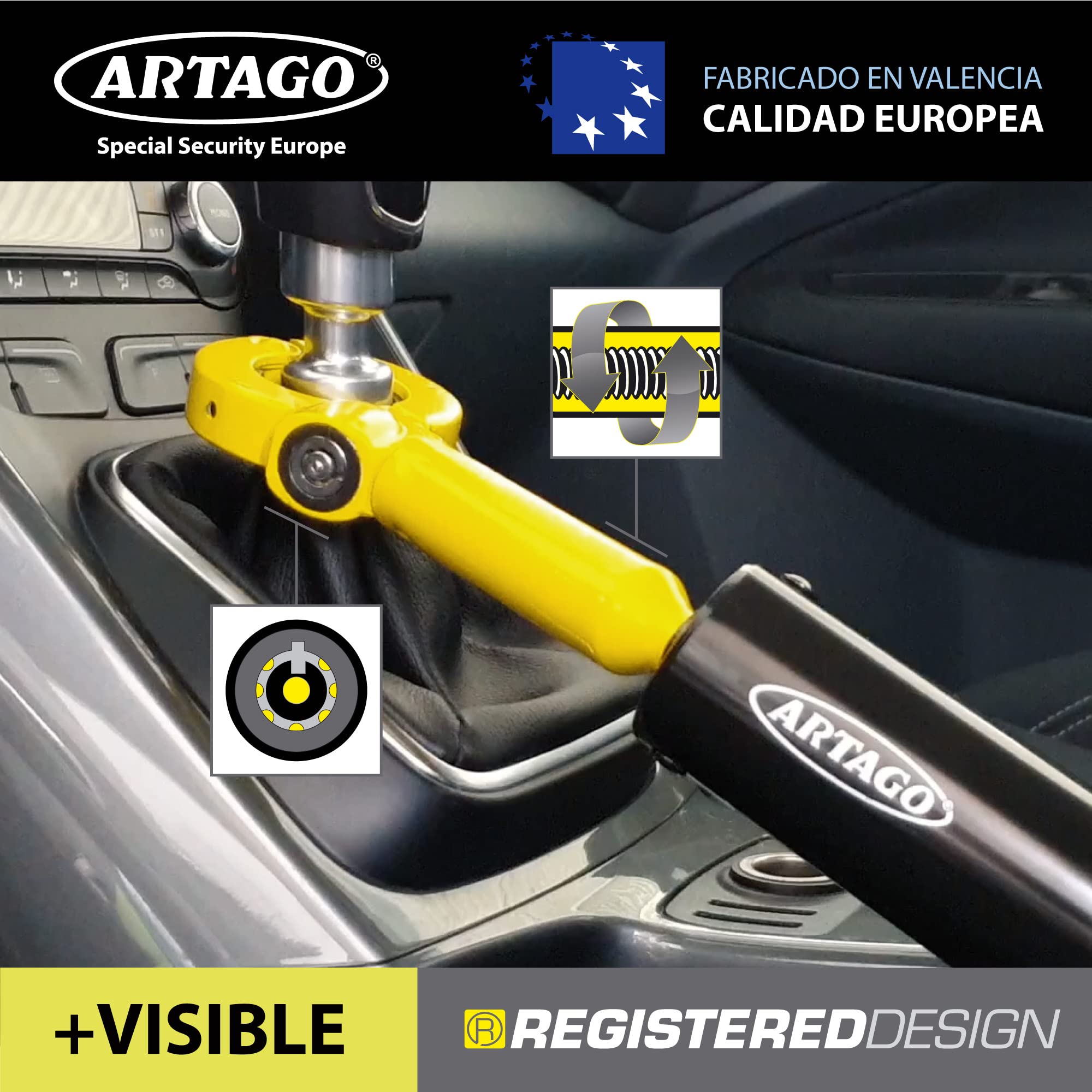 artago-862a-b-antirrobo-coche-freno-de-mano-ajuste-rosca-patentado-bloqueo-palan image 2