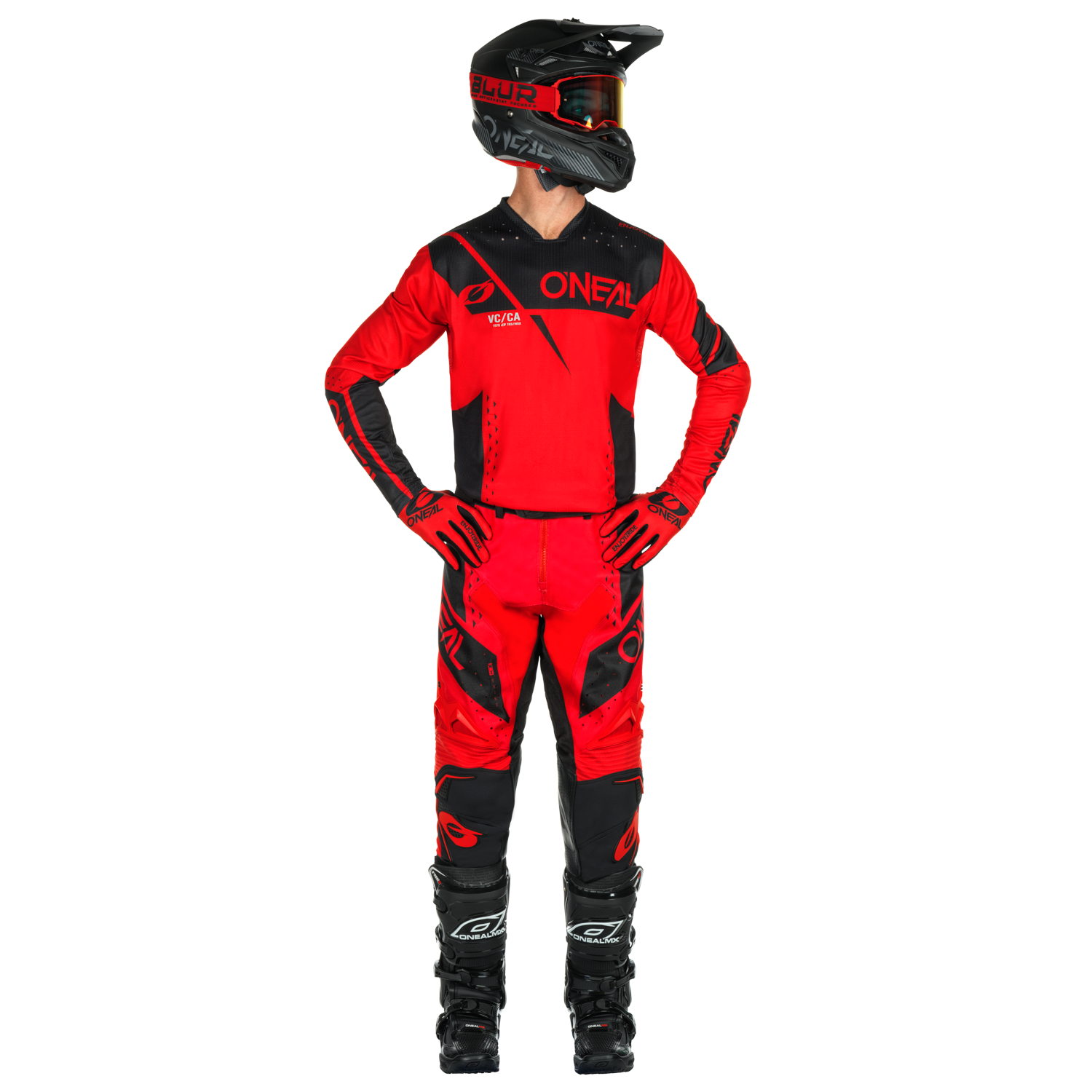 pantalones-o-neal-hardwear-haze-negro-rojo image 3