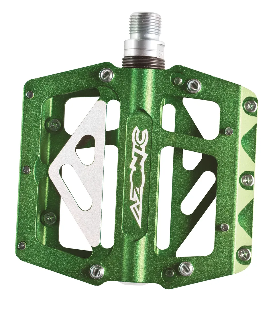 pedales-azonic-420-flats-verde-anodizado image 1