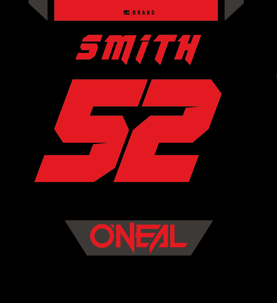 o-neal-element-jersey-factor-black-red-custom image 2