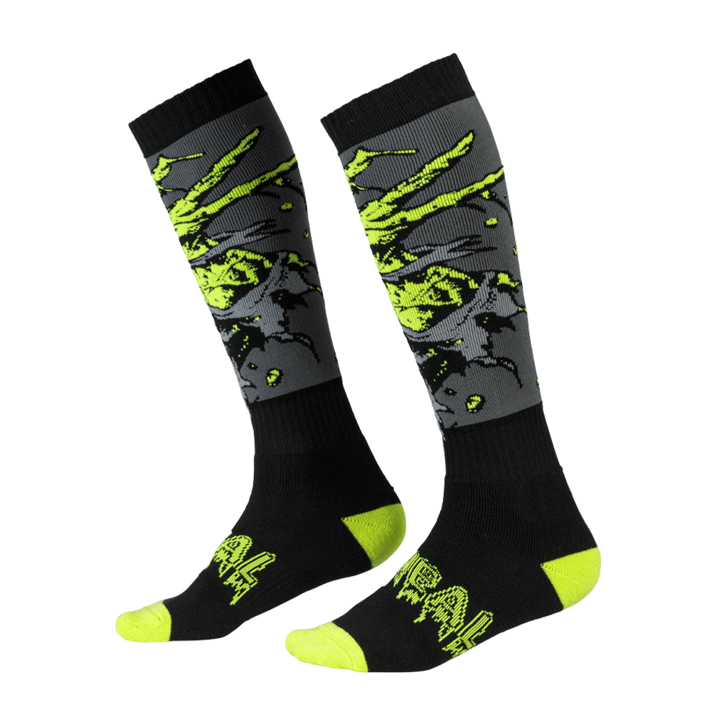 o-neal-pro-mx-zombie-black-green-sox-calcetines-de-moto-altos-hasta-la-rodilla image 1