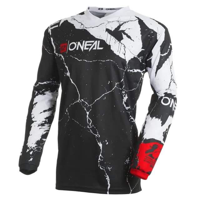 o-neal-element-acid-jersey-personalizado-negro-blanco-sublimado-hecho-en-usa image 1
