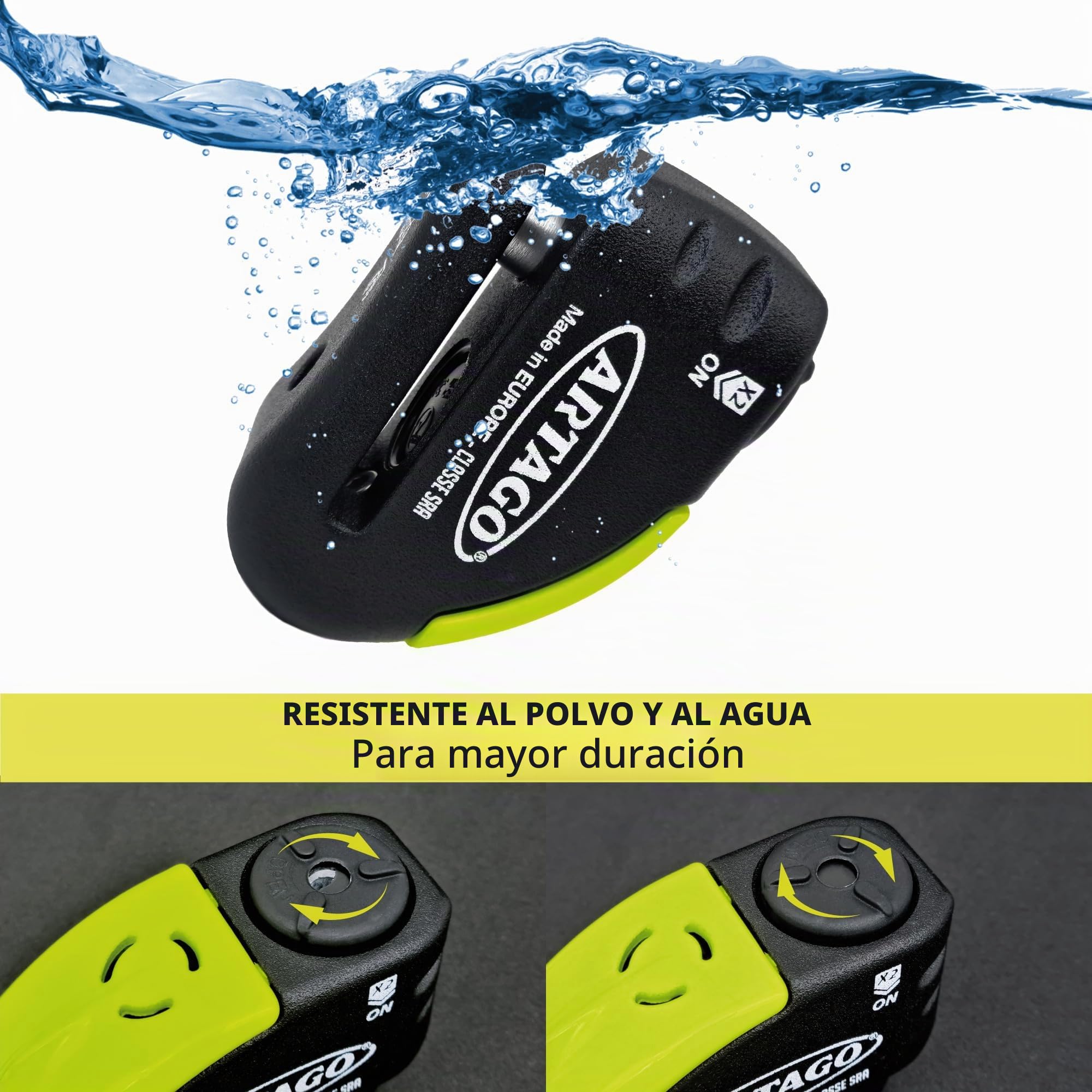 artago-30x2-pack-candado-antirrobo-disco-con-alarma-120db-alta-seguridad-soporte image 7