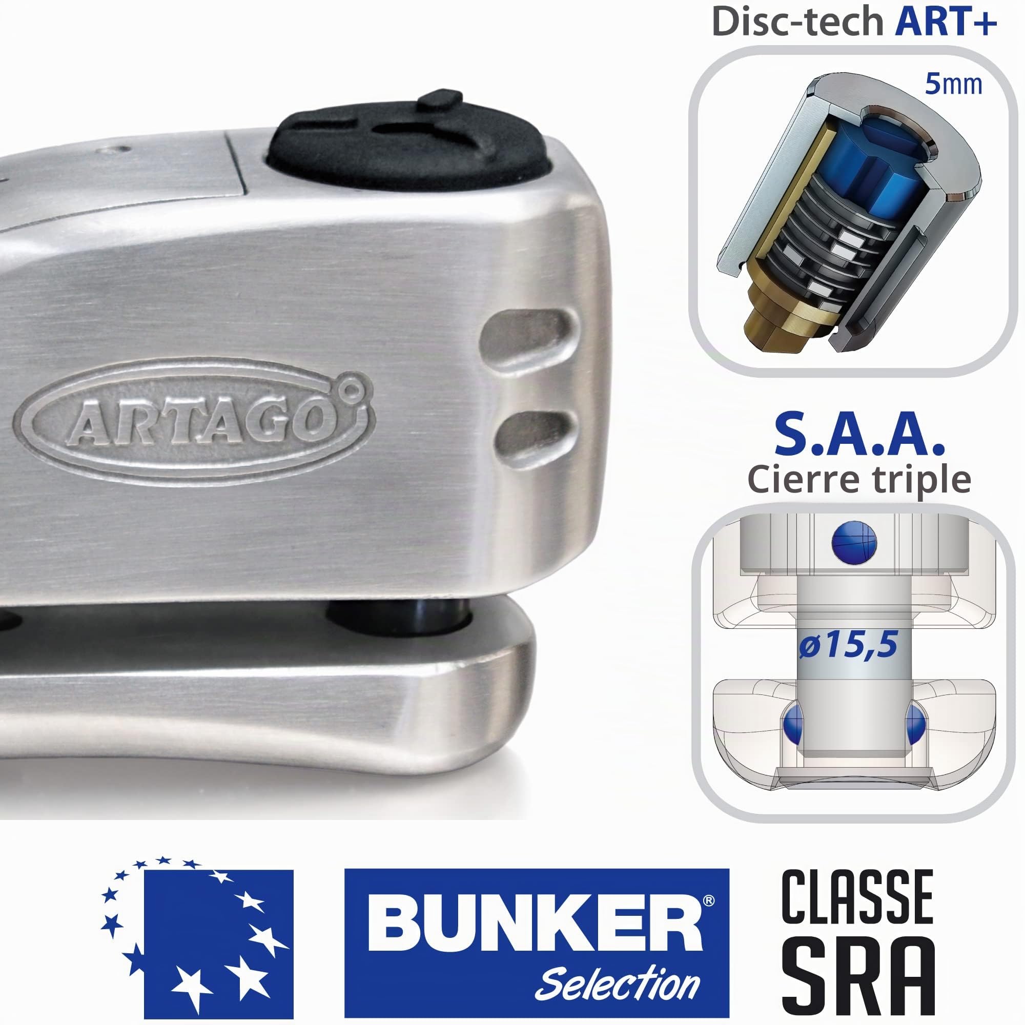 artago-32s4-pack-candado-antirrobo-disco-con-alarma-120db-alta-seguridad-soporte image 2