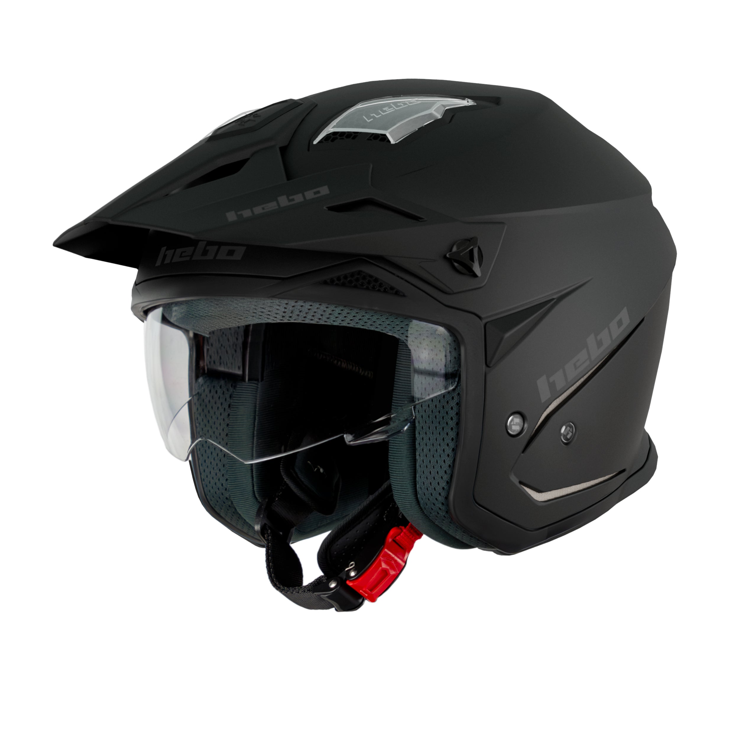 hebo-casco-zone-5-monocolor-negro-mate-casco-integral-con-pantalla-solar-escamot image 2