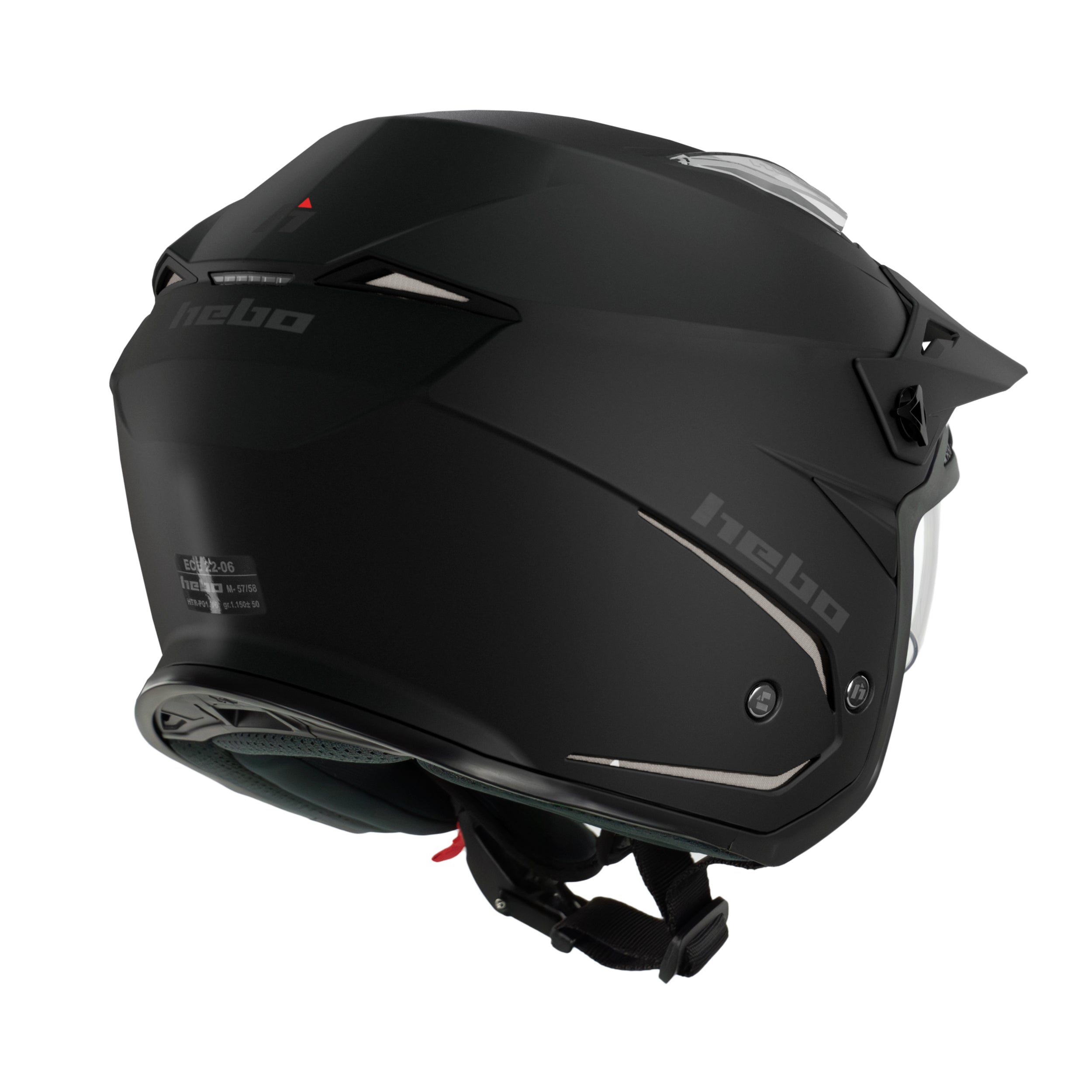 hebo-casco-zone-5-monocolor-negro-mate-casco-integral-con-pantalla-solar-escamot image 3