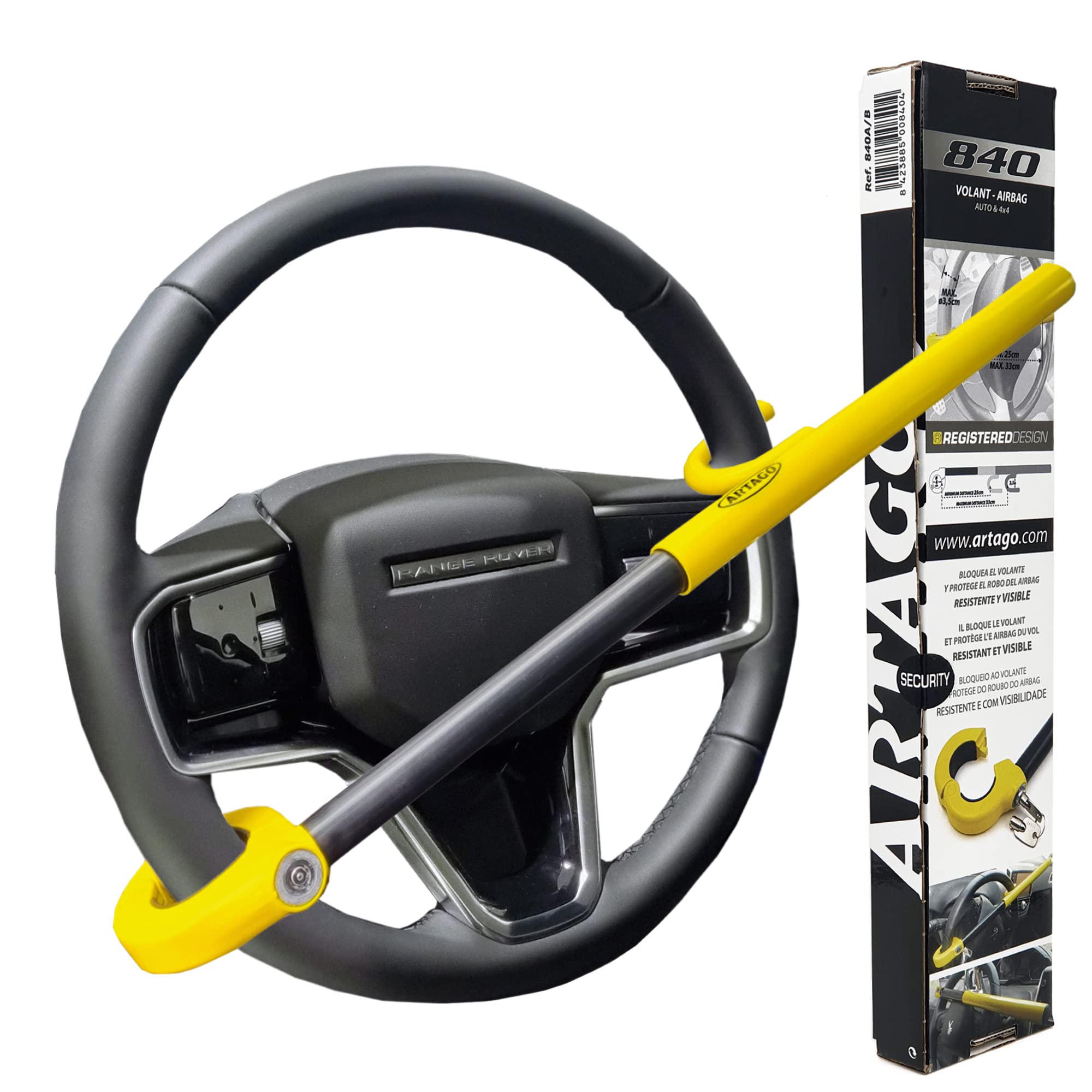 artago-840-barra-antirrobo-de-volante-ajustable-bloqueo-basculante-cerradura-ant image 1