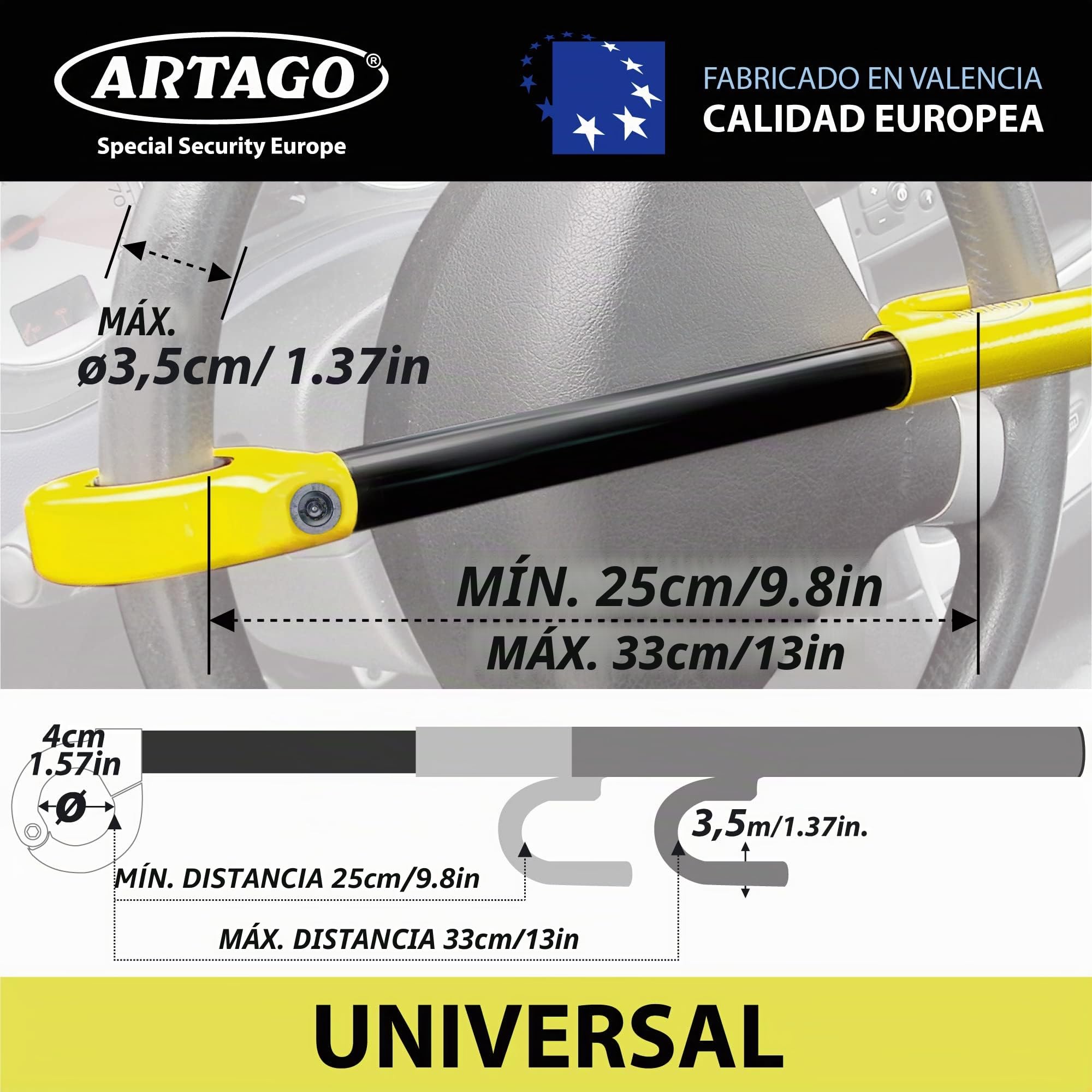 artago-840-barra-antirrobo-de-volante-ajustable-bloqueo-basculante-cerradura-ant image 7