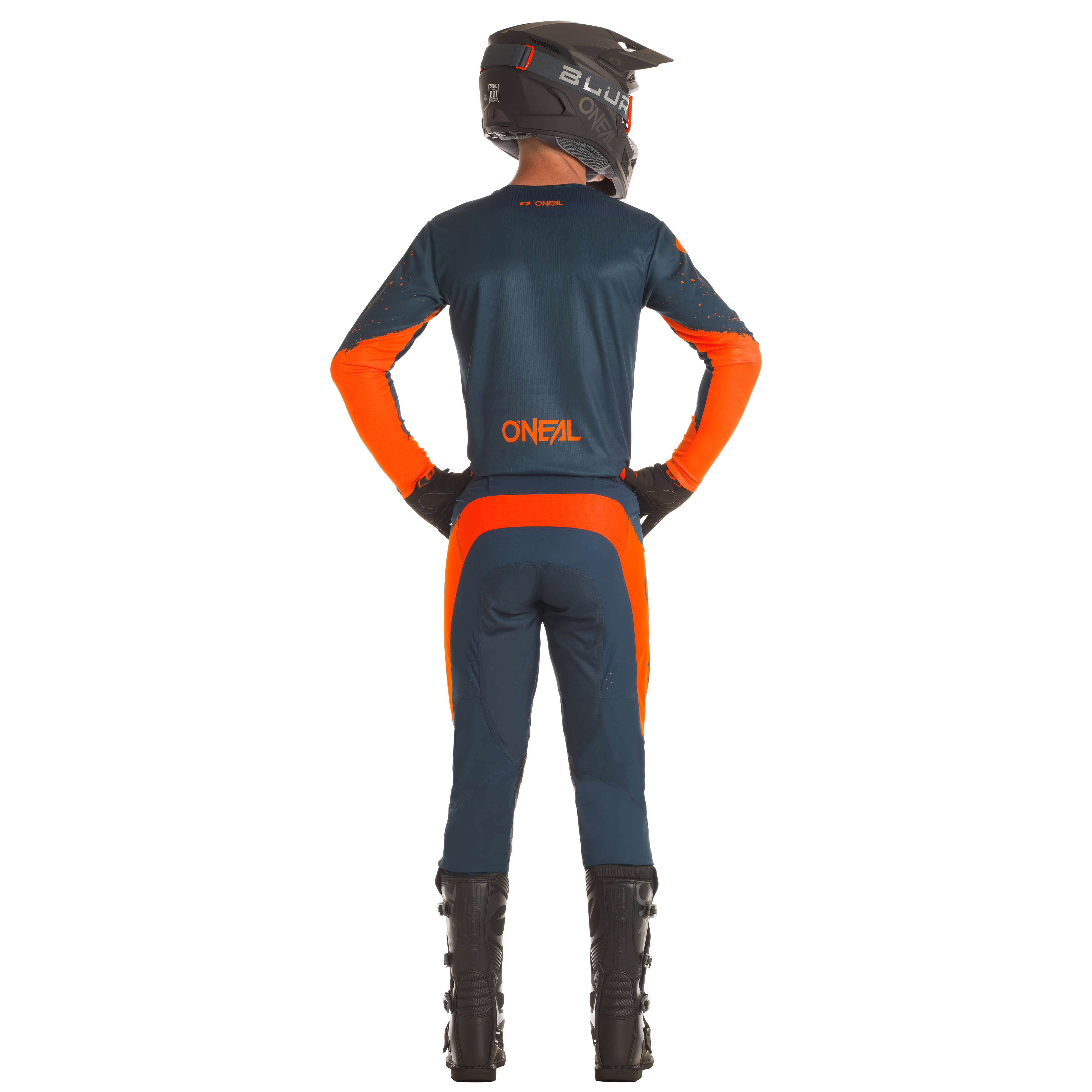o-neal-mayhem-paint-pantalones-de-moto-navy-naranja image 4