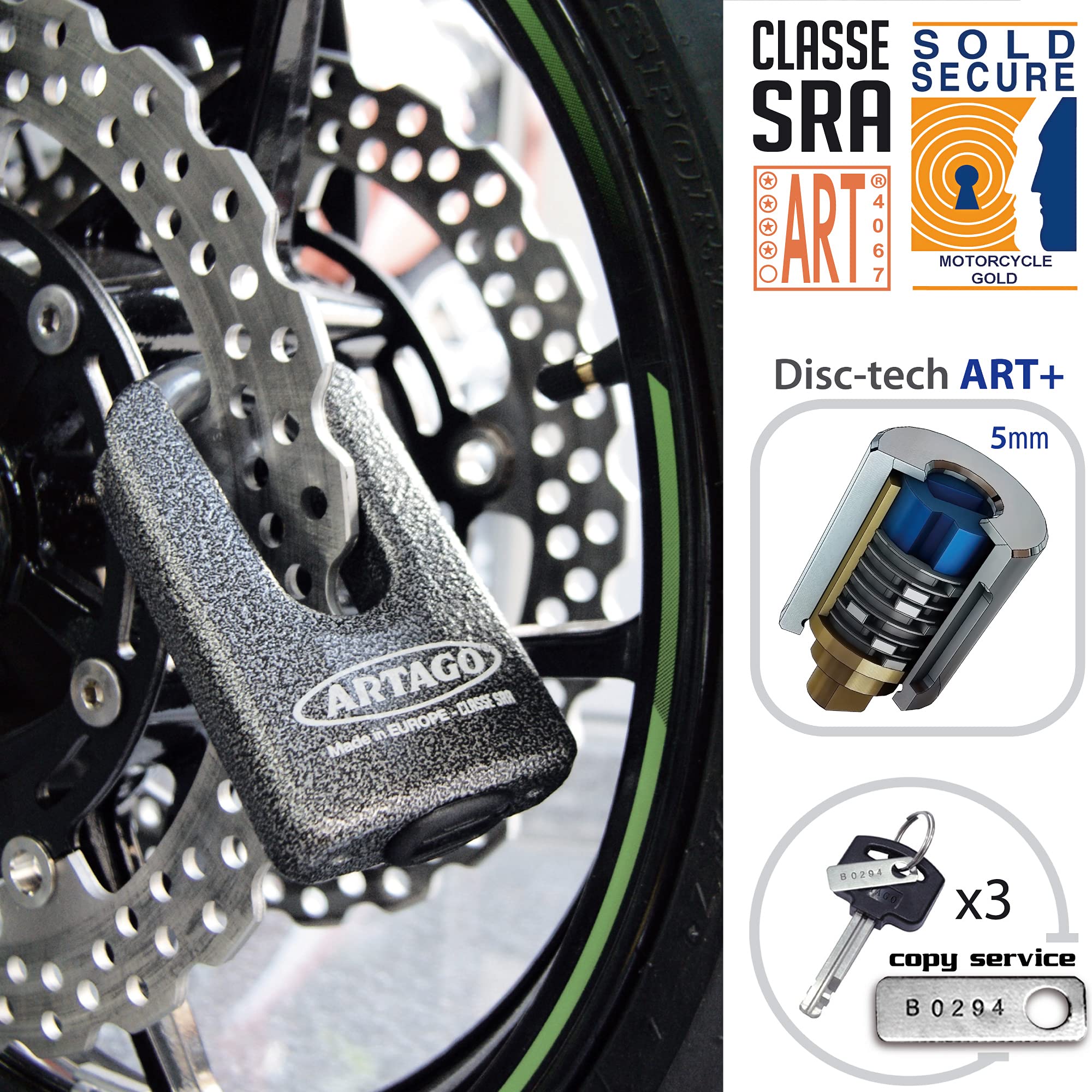 artago-69t7-candado-antirrobo-de-disco-para-honda-cb650f-y-cbr650f-soporte-homol image 4