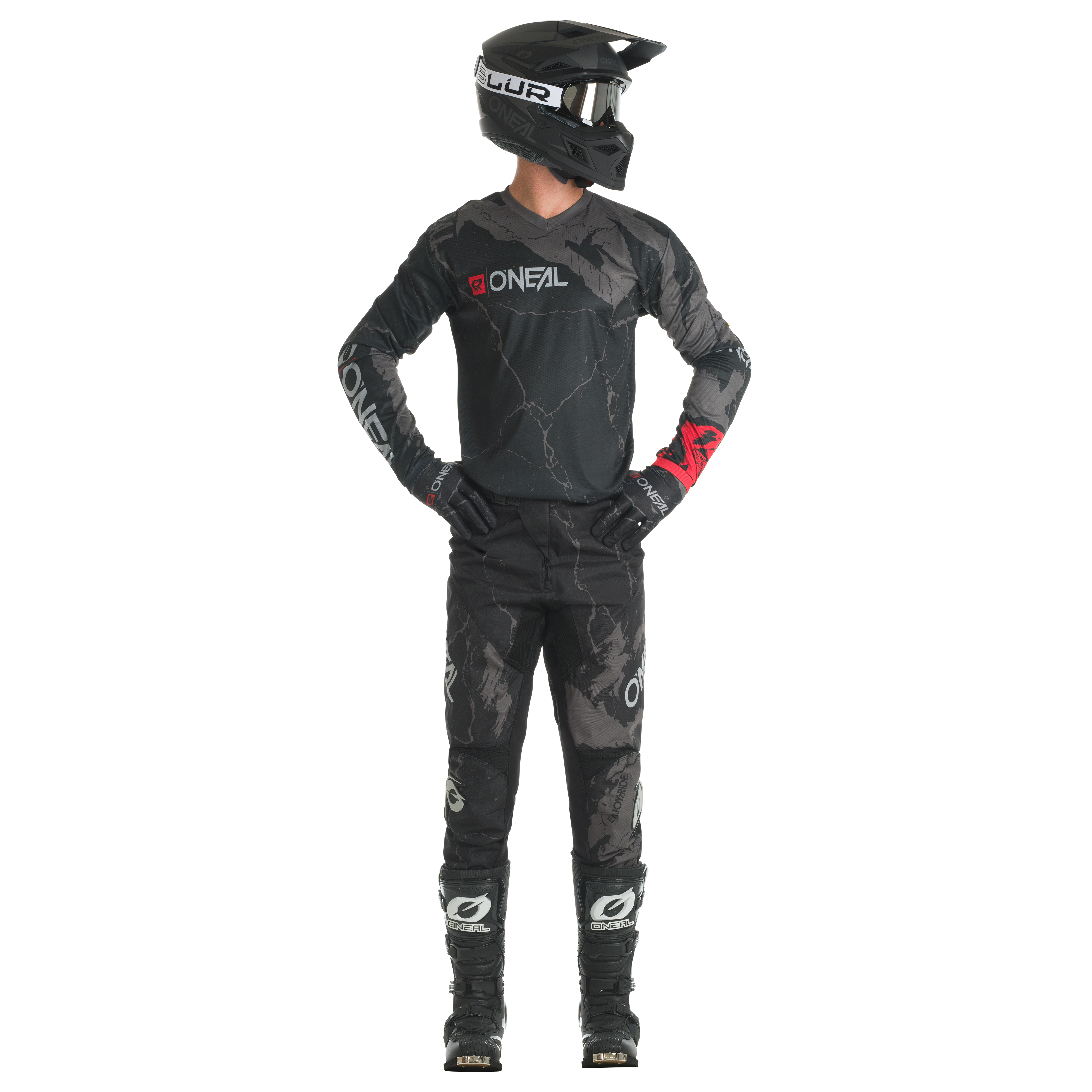 o-neal-youth-element-acid-jersey-negro-gris image 3