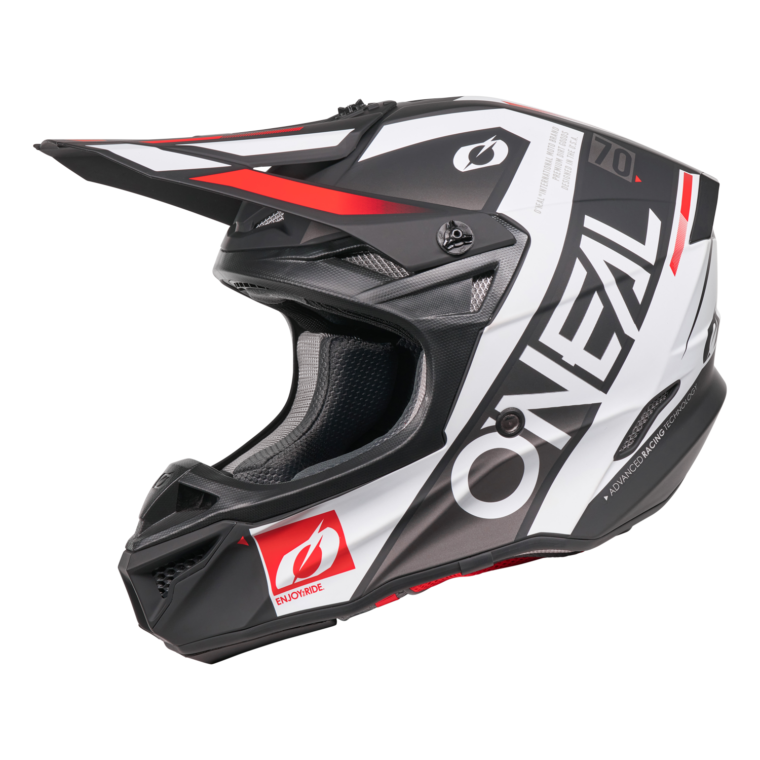 o-neal-5-srs-factor-casco-moto-off-road-negro-blanco image 1