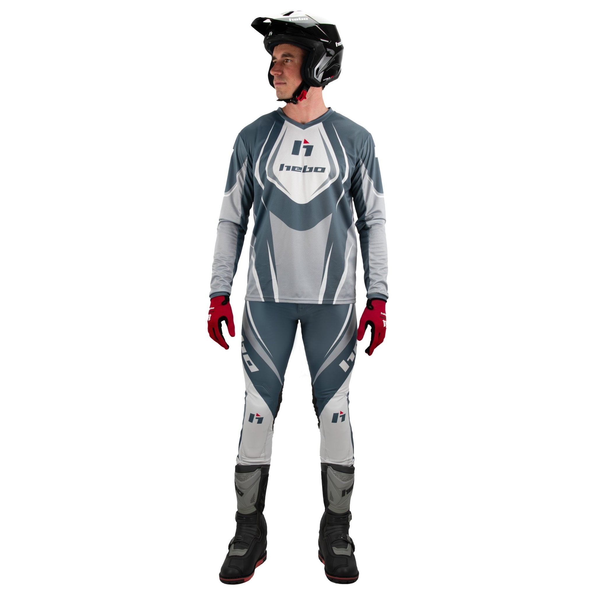 hebo-camiseta-pro-trial-classic-gris-transpirable-dry-clim-tejido-reciclado image 3