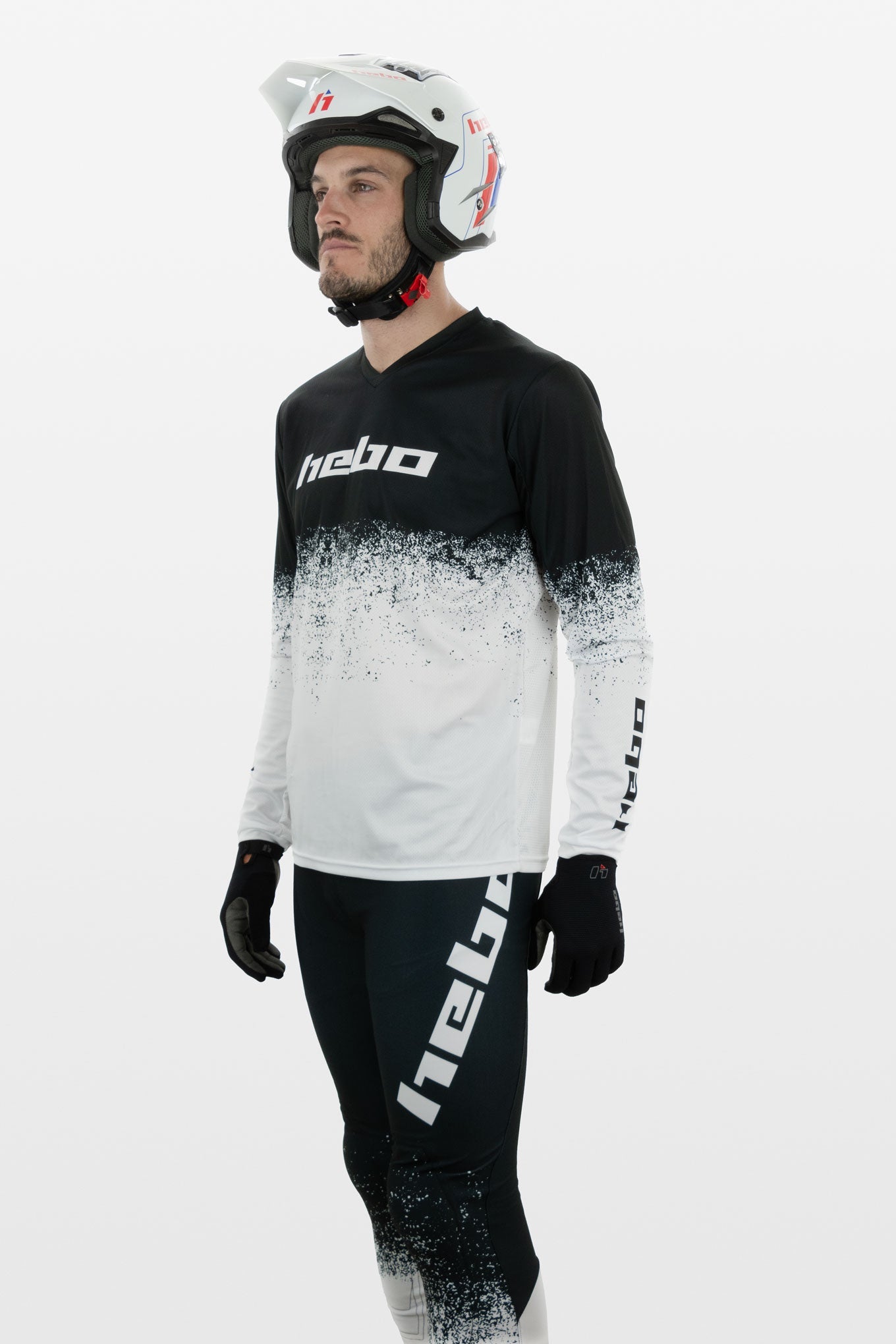 hebo-camiseta-pro-trial-v-dripped-blanco-camiseta-t-cnica-de-manga-corta-poli-st image 3