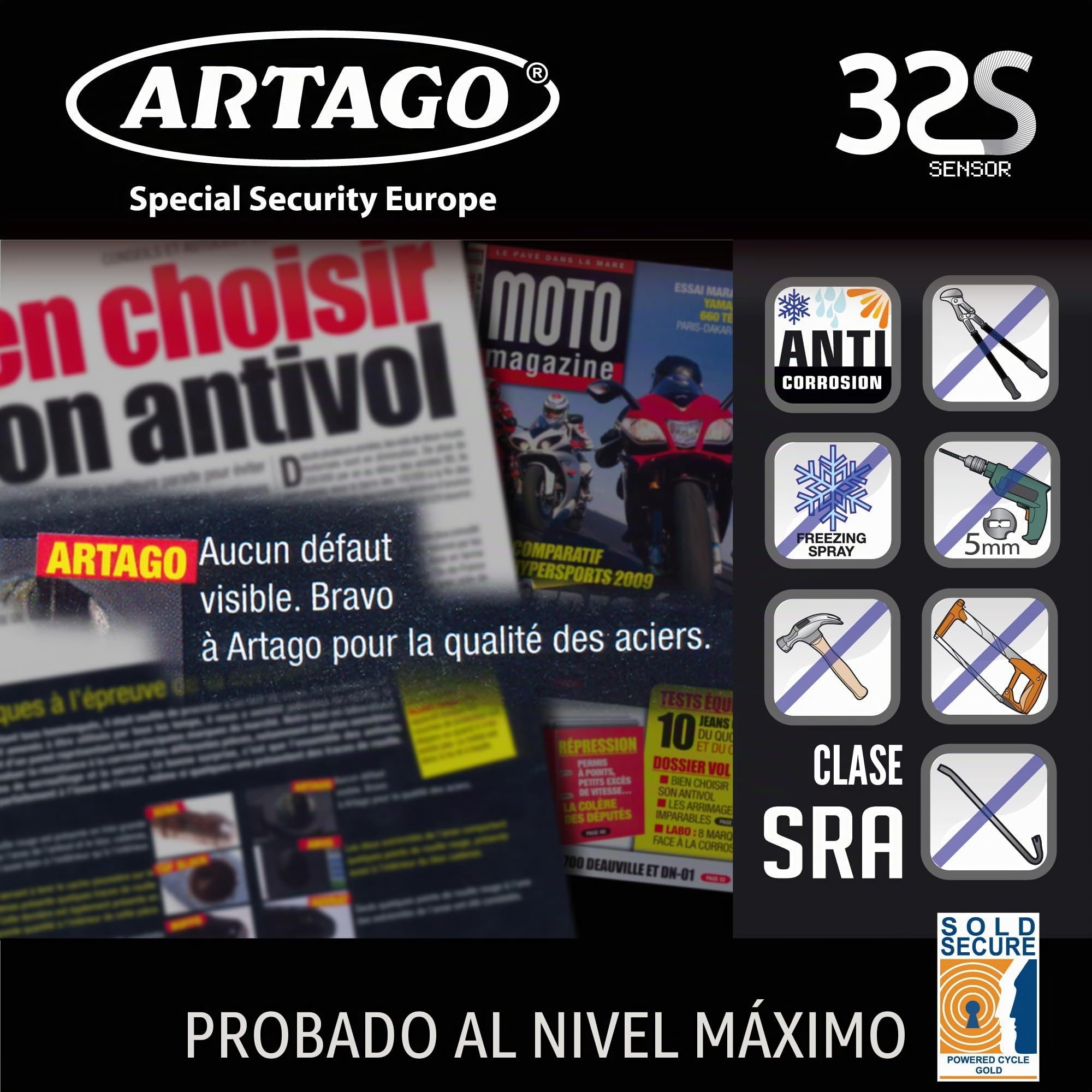 artago-32s4-pack-candado-antirrobo-disco-con-alarma-120db-alta-seguridad-soporte image 7