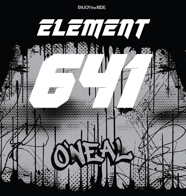 o-neal-element-jersey-rancid-black-gray-custom image 2