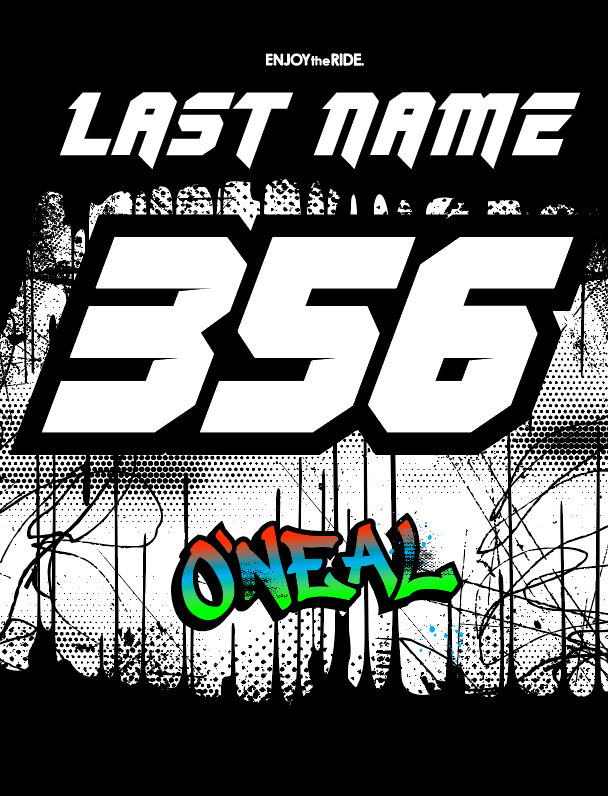 o-neal-element-rancid-jersey-personalizado-negro-multicolor image 3