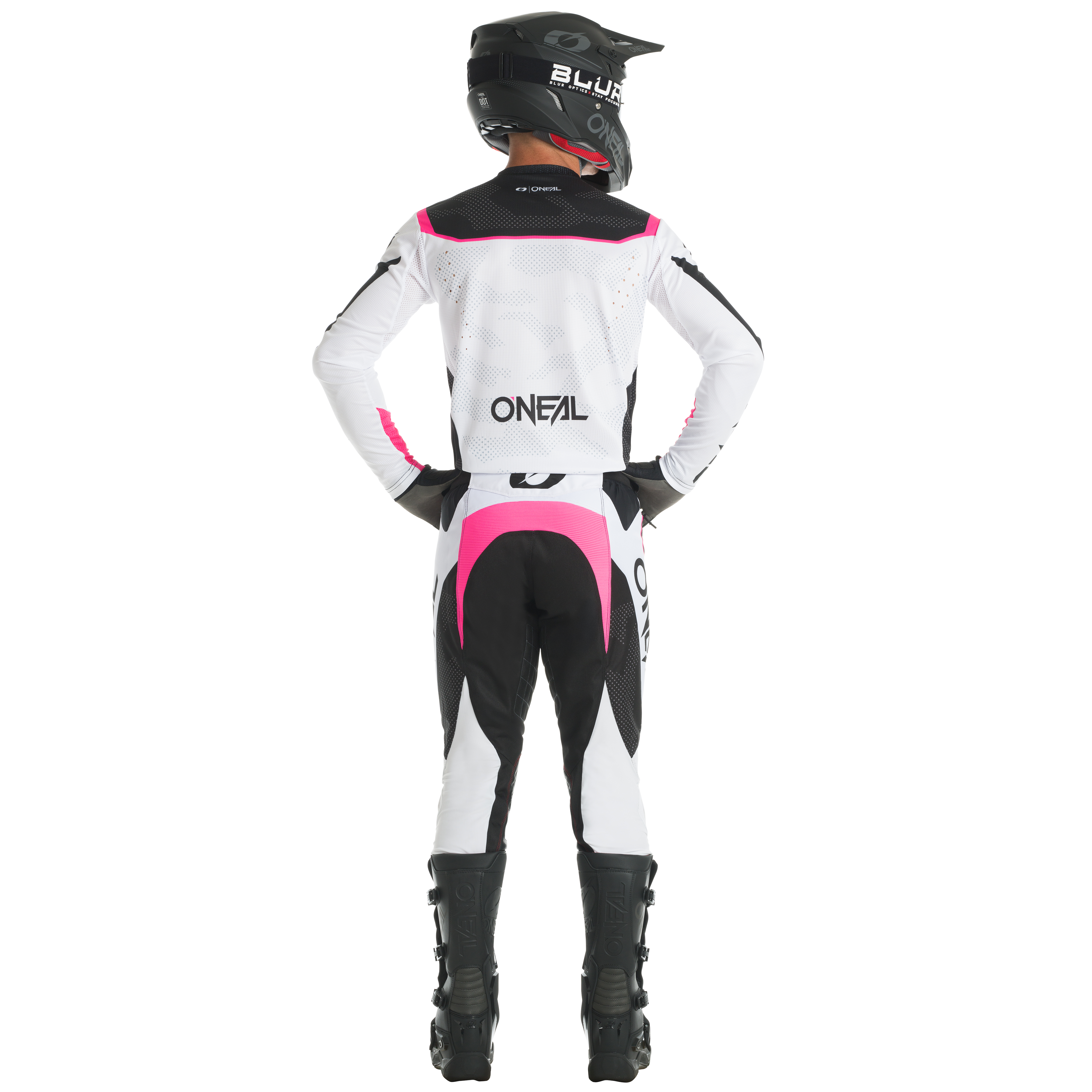 o-neal-hardwear-camo-pantal-n-moto-negro-blanco image 4