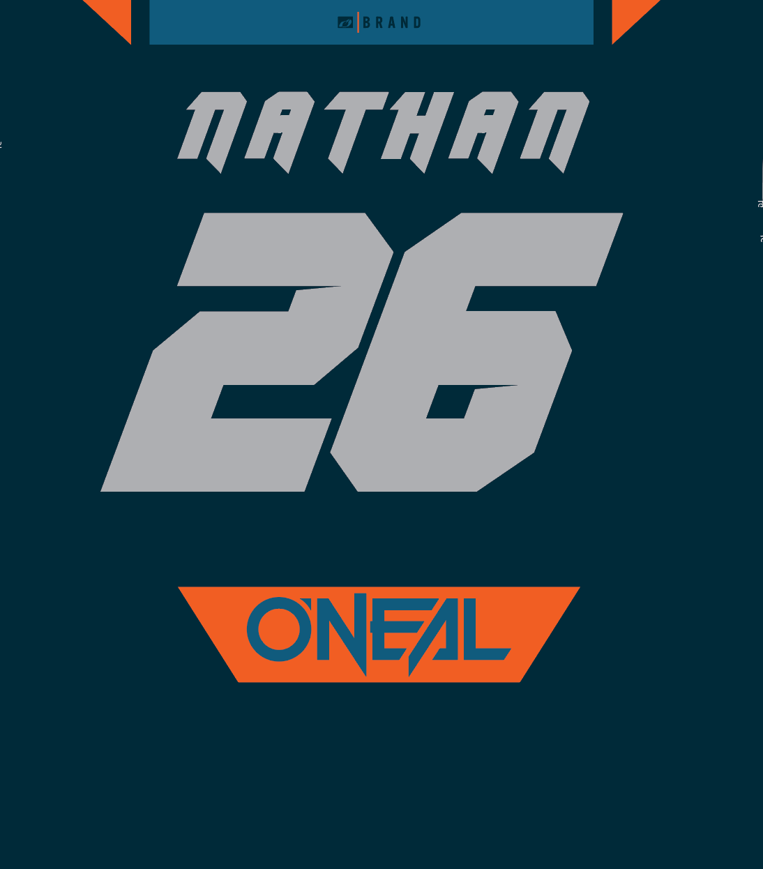 o-neal-element-jersey-factor-azul-naranja-personalizado image 2