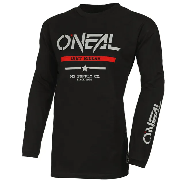 o-neal-element-squadron-cotton-jersey-black-gray-camiseta-de-manga-larga-de-algo image 1