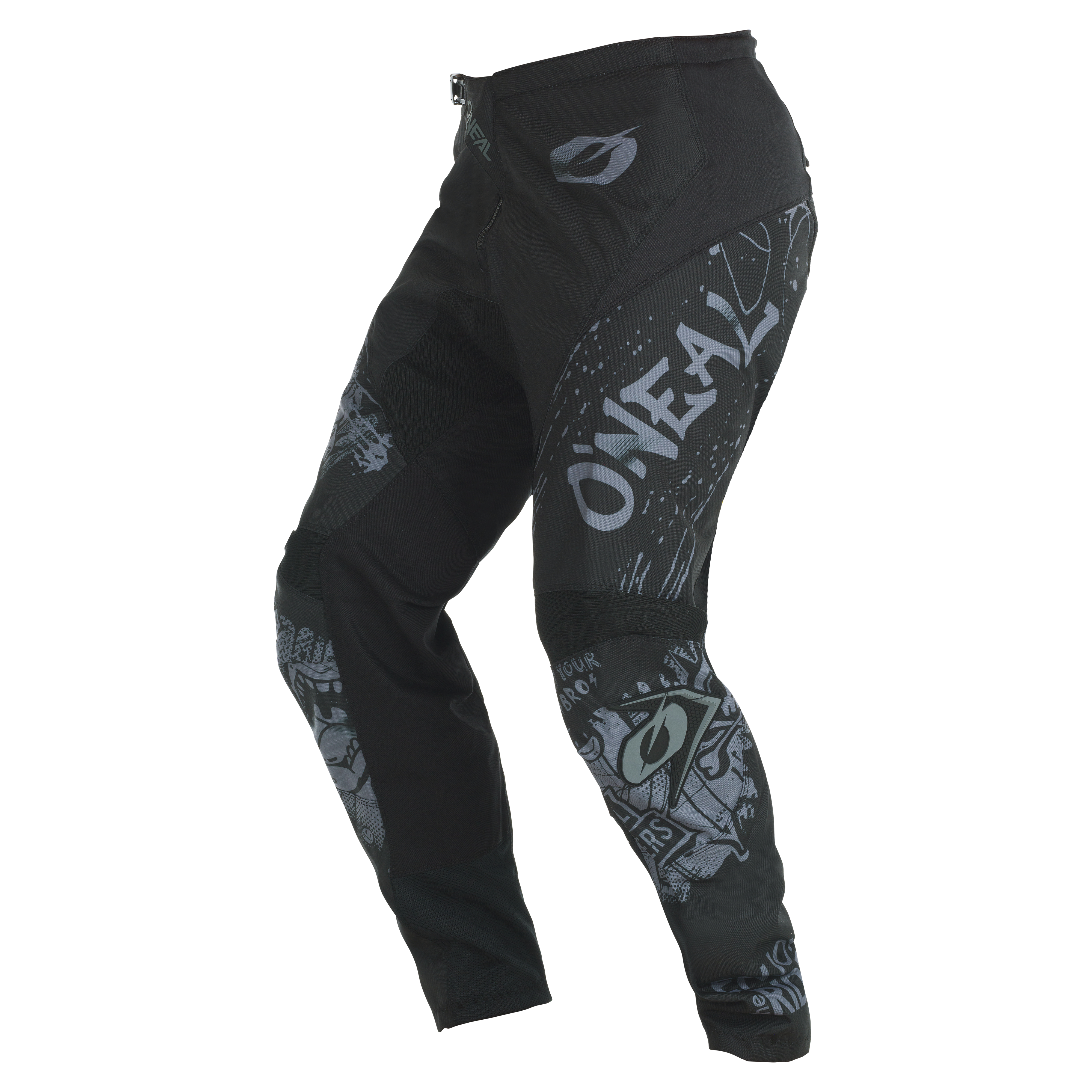 o-neal-element-rancid-pants-negro-gris-pantalones-de-motocross-con-protecci-n-t- image 1