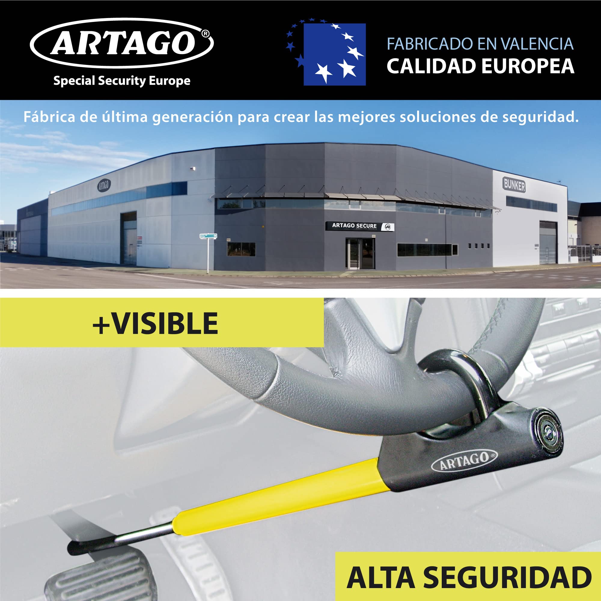 artago-871-antirrobo-coche-alta-gama-barra-bloqueo-volante-pedal-ajuste-rosca-pr image 2