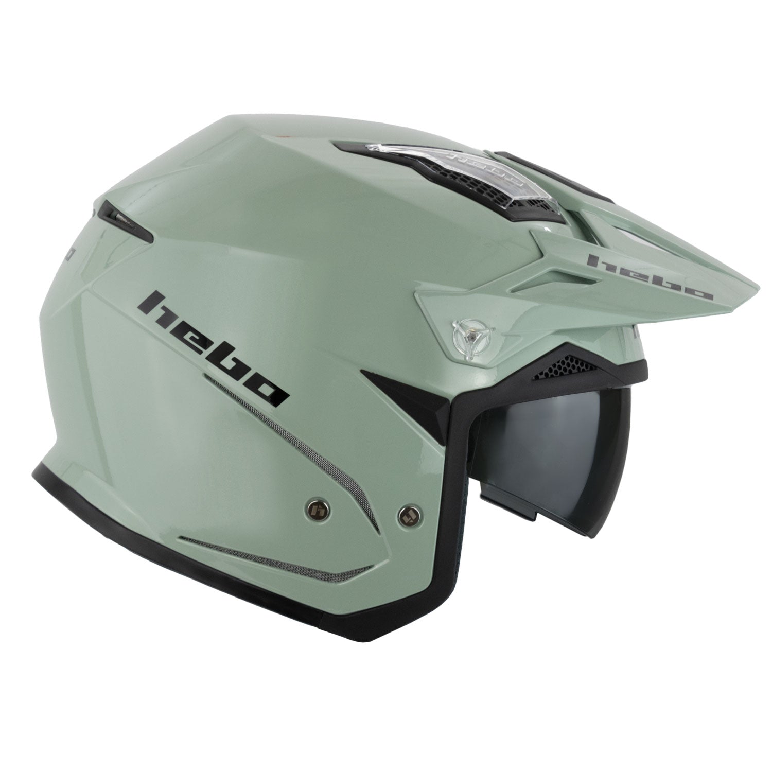 hebo-casco-zone-5-monocolor-verde-ece-22-06-con-pantalla-solar-escamoteable image 4