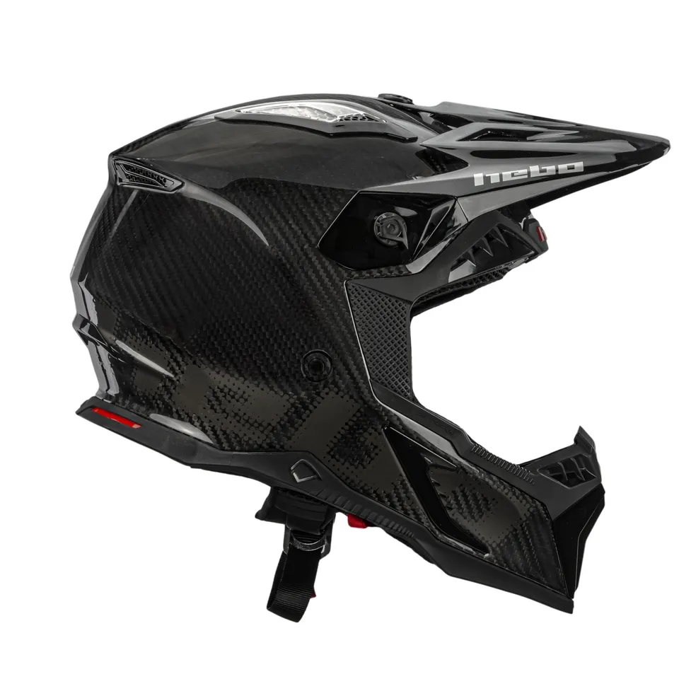 hebo-casco-enduro-race-k3-carbon-1200g-fibra-de-carbono-visera-ajustable-y-silve image 1