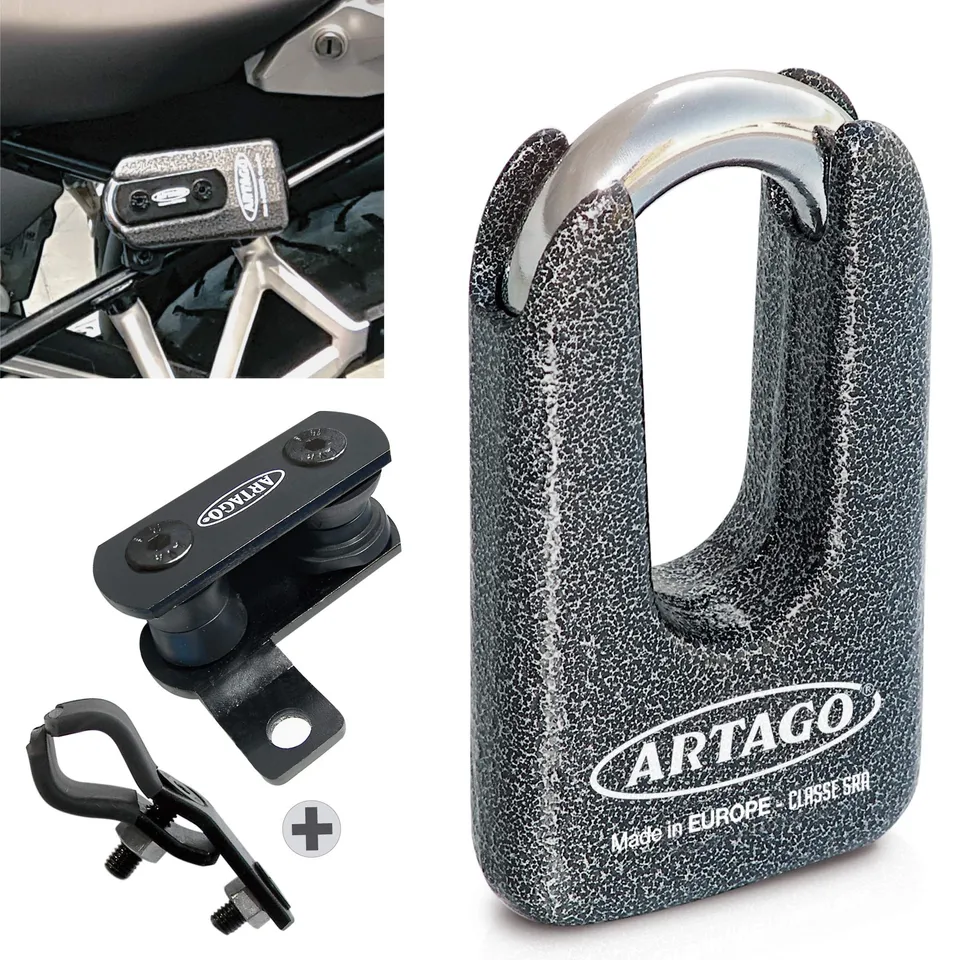 artago-69t5-pack-candado-antirrobo-disco-alta-seguridad-soporte-para-ducati-mons image 1