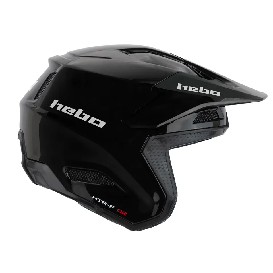 hebo-casco-zone-pro-monocolor-negro-fibra-de-vidrio-1050g-homologado image 1