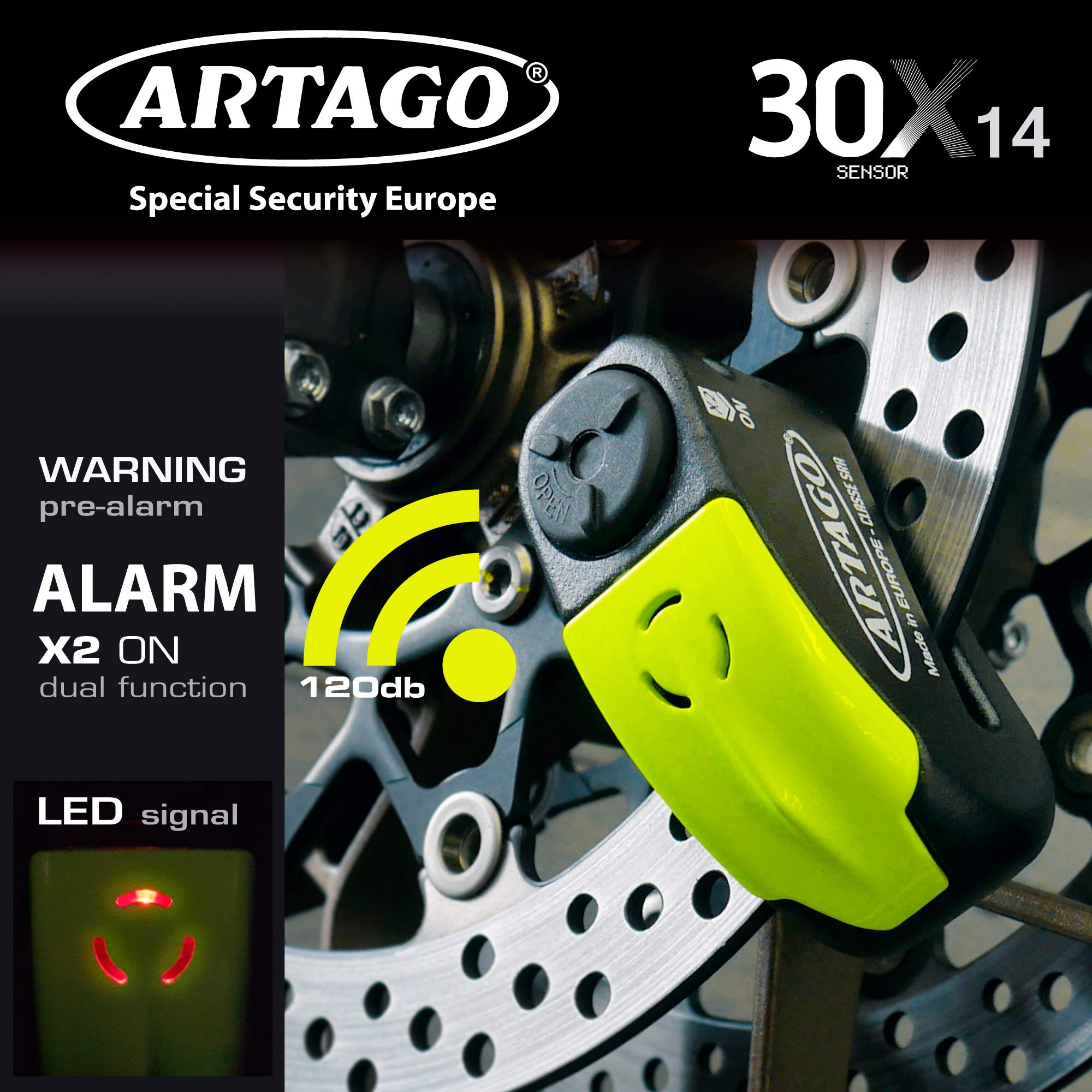 artago-30x6-candado-antirrobo-de-disco-con-alarma-120db-para-yamaha-mt-09-y-trac image 2