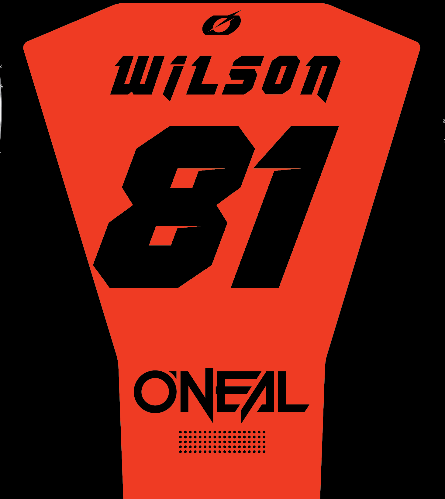 jersey-o-neal-element-racewear-negro-naranja-personalizado image 2