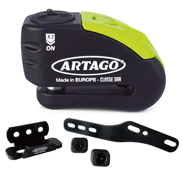 artago-30x7-pack-candado-antirrobo-disco-con-alarma-120db-soporte-honda-cb650f-c image 1