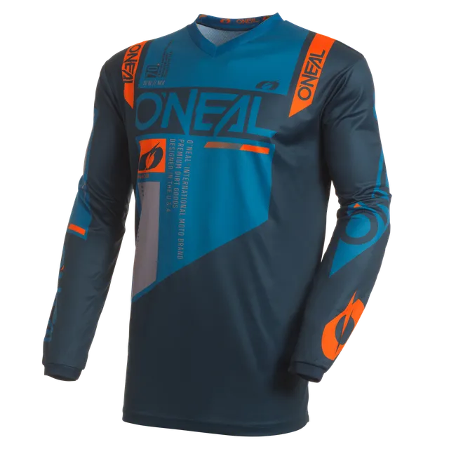 o-neal-element-jersey-factor-azul-naranja-personalizado image 1